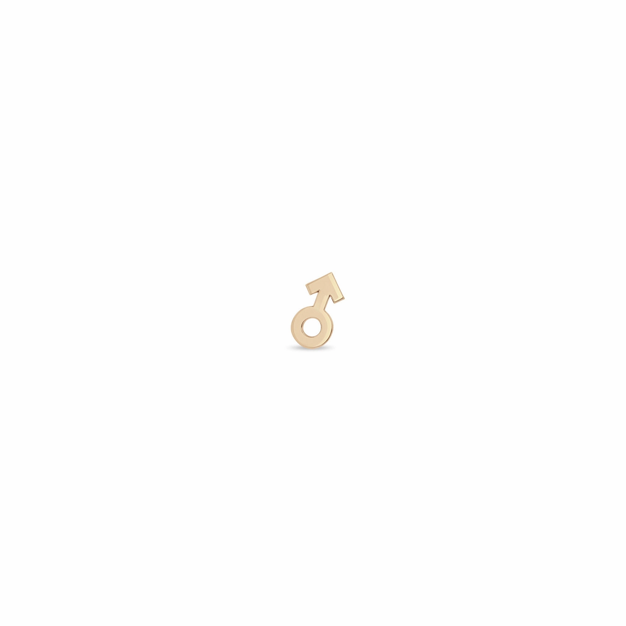 14k itty bitty male symbol stud
