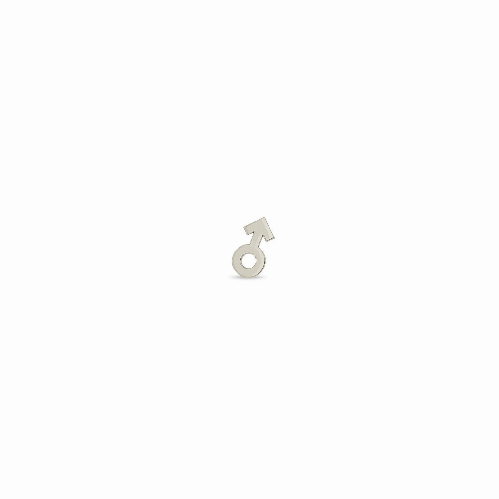 14k itty bitty male symbol stud