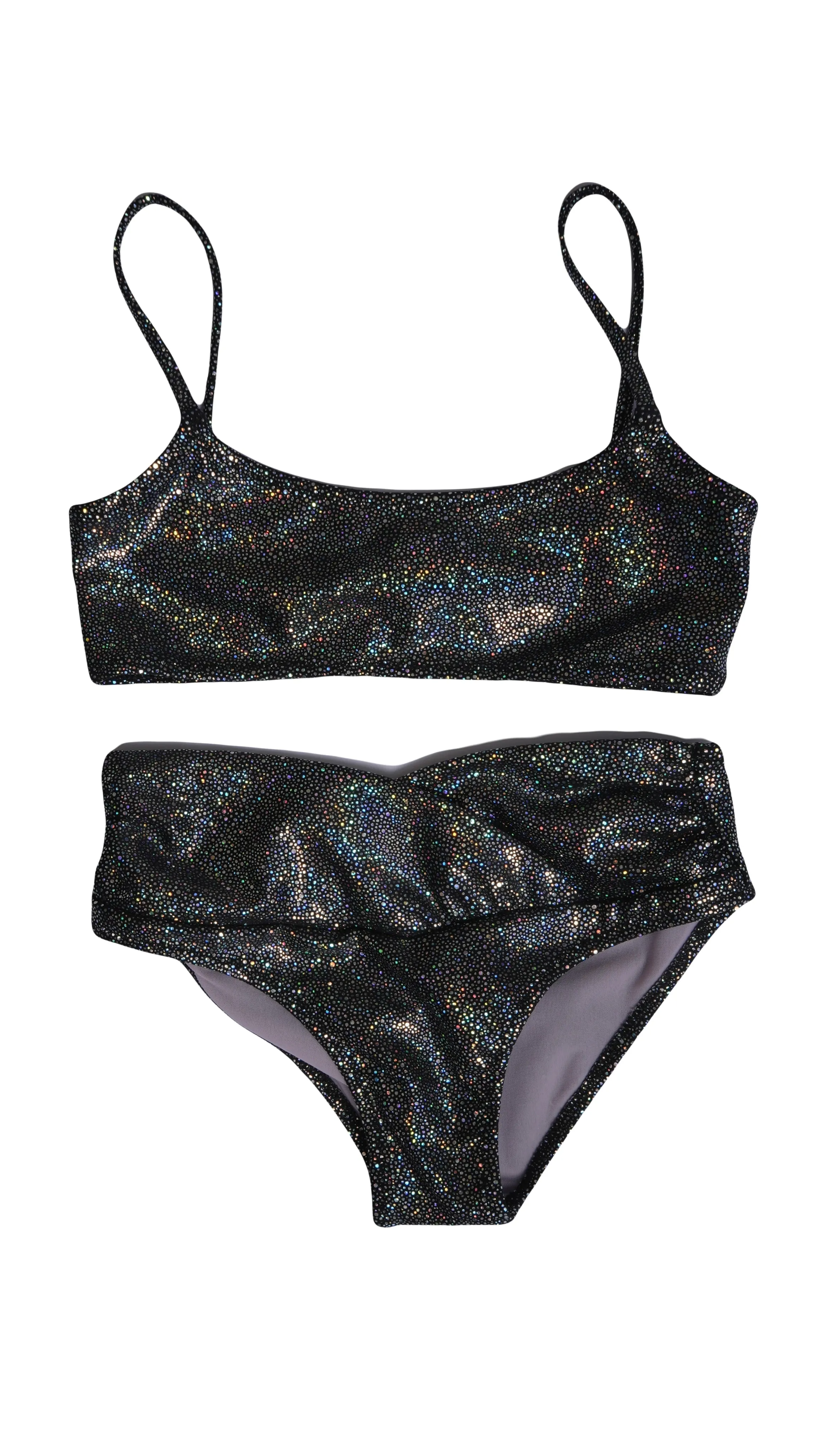 Amelie Black Glitzer Bikini