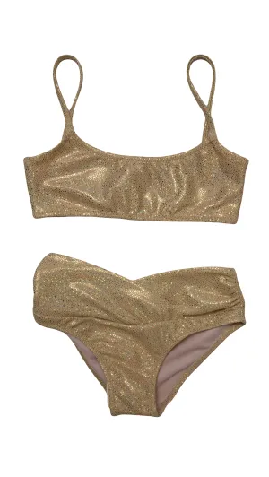 Amelie Gold Glitzer Bikini
