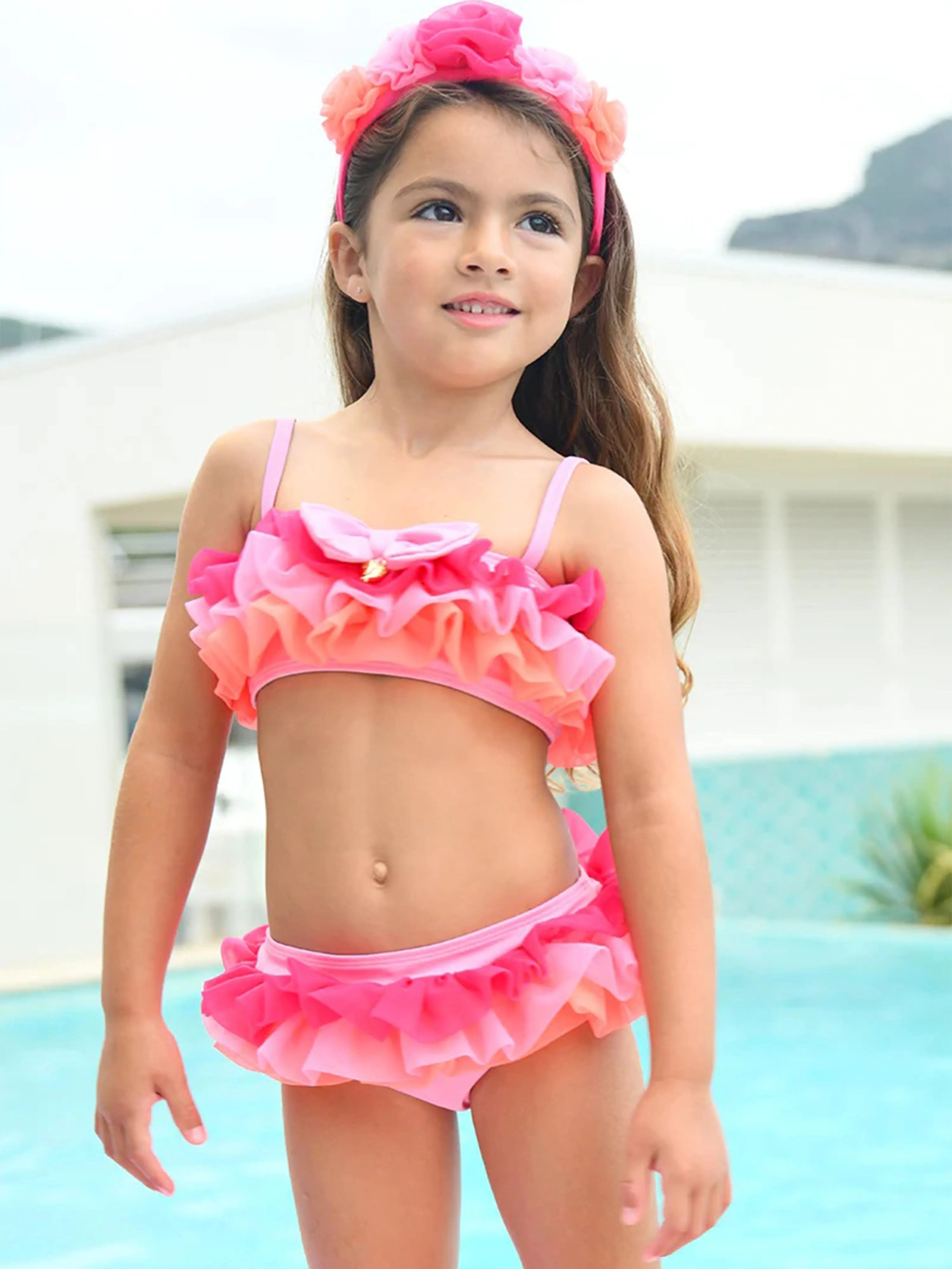 Engelsgesicht Mädchen Lina Tutu Bikini in Rosa