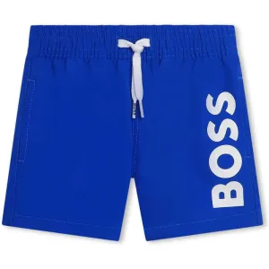 Badehorts für Jungen in Blau mit Logo