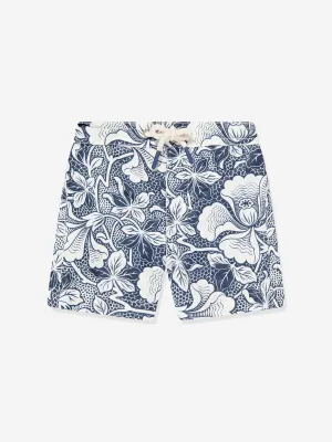 Blaue Blumen-Badeshorts für Babyjungen