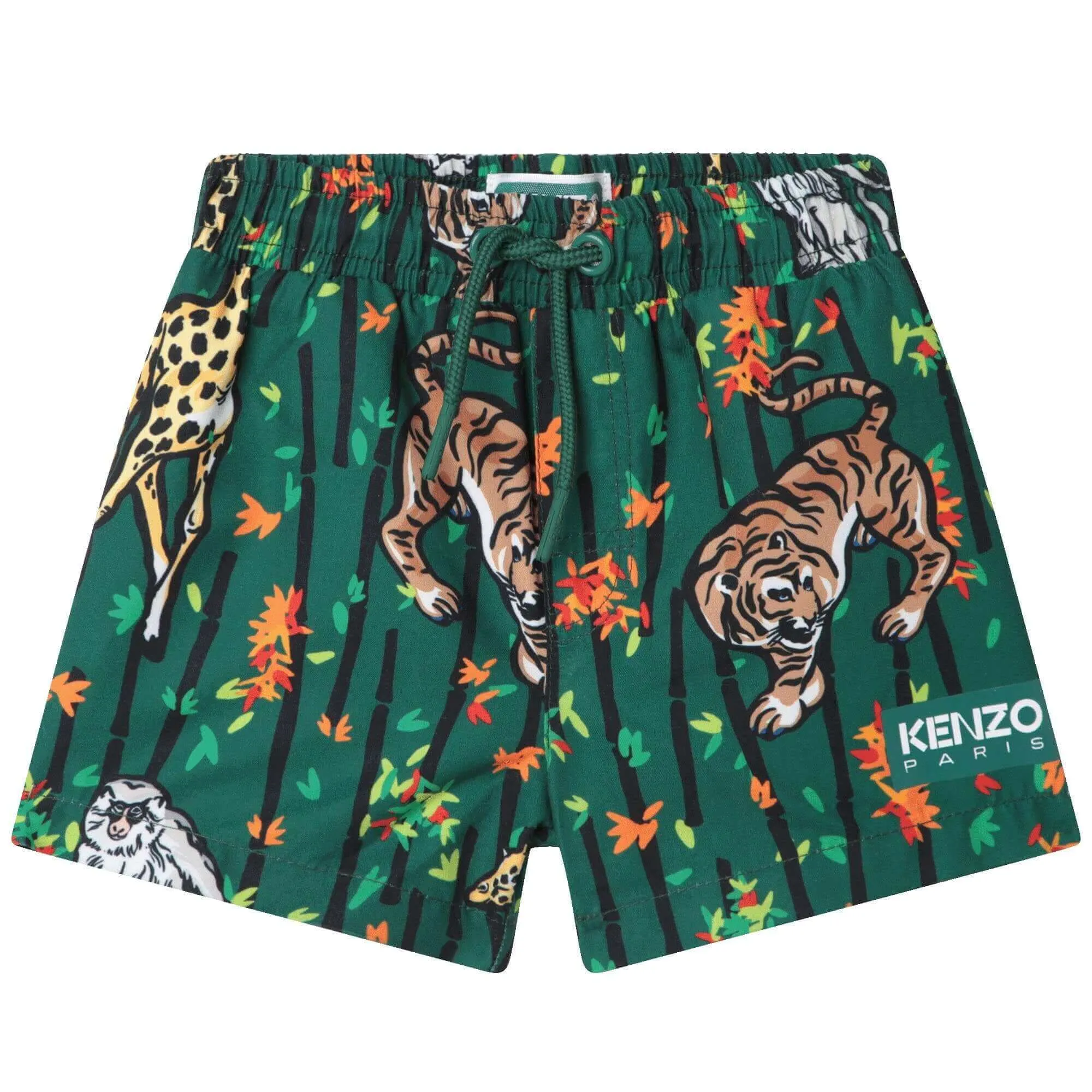 Baby Boys Grüne Bambus-Tiger Badehose