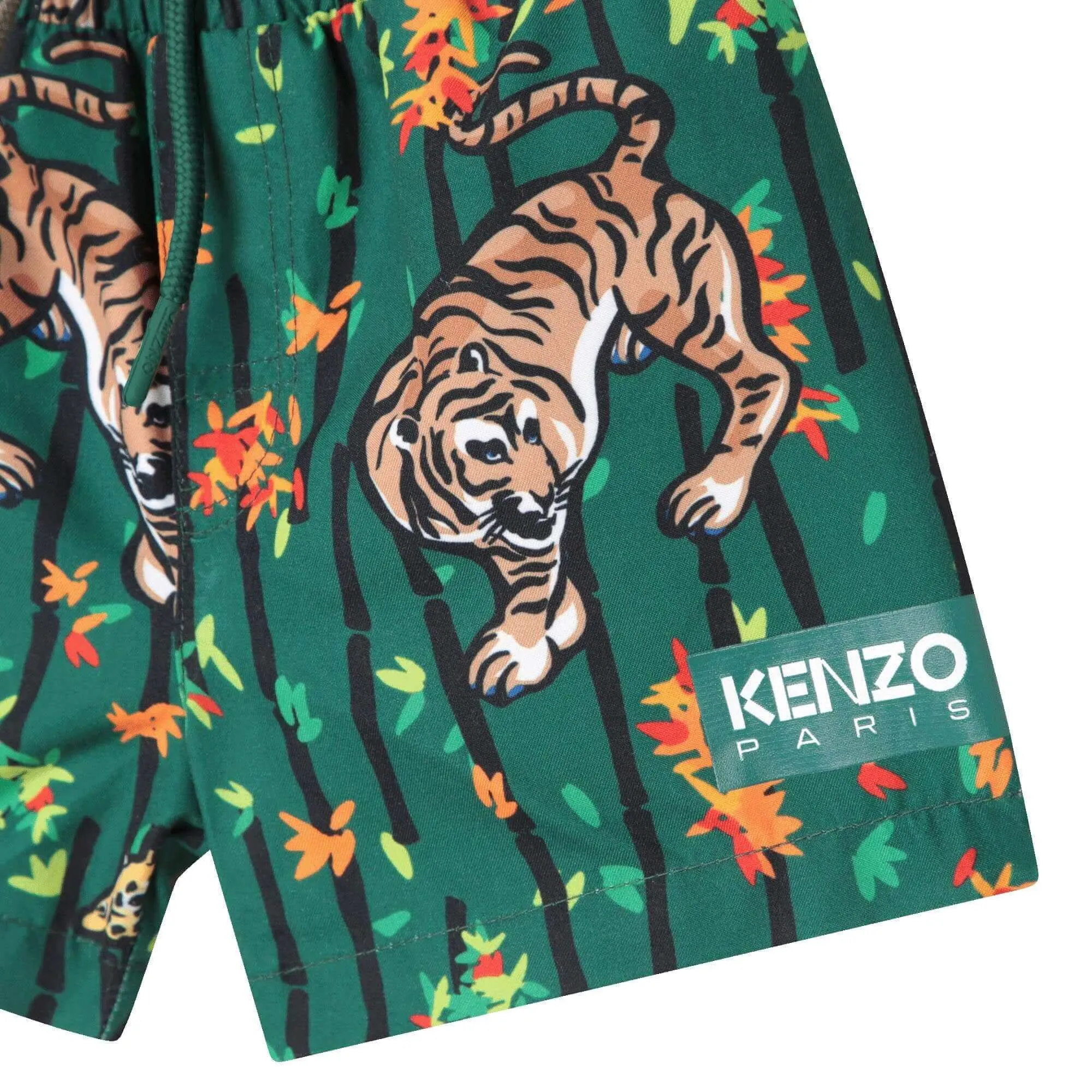 Baby Boys Grüne Bambus-Tiger Badehose