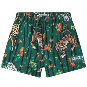 Baby Boys Grüne Bambus-Tiger Badehose