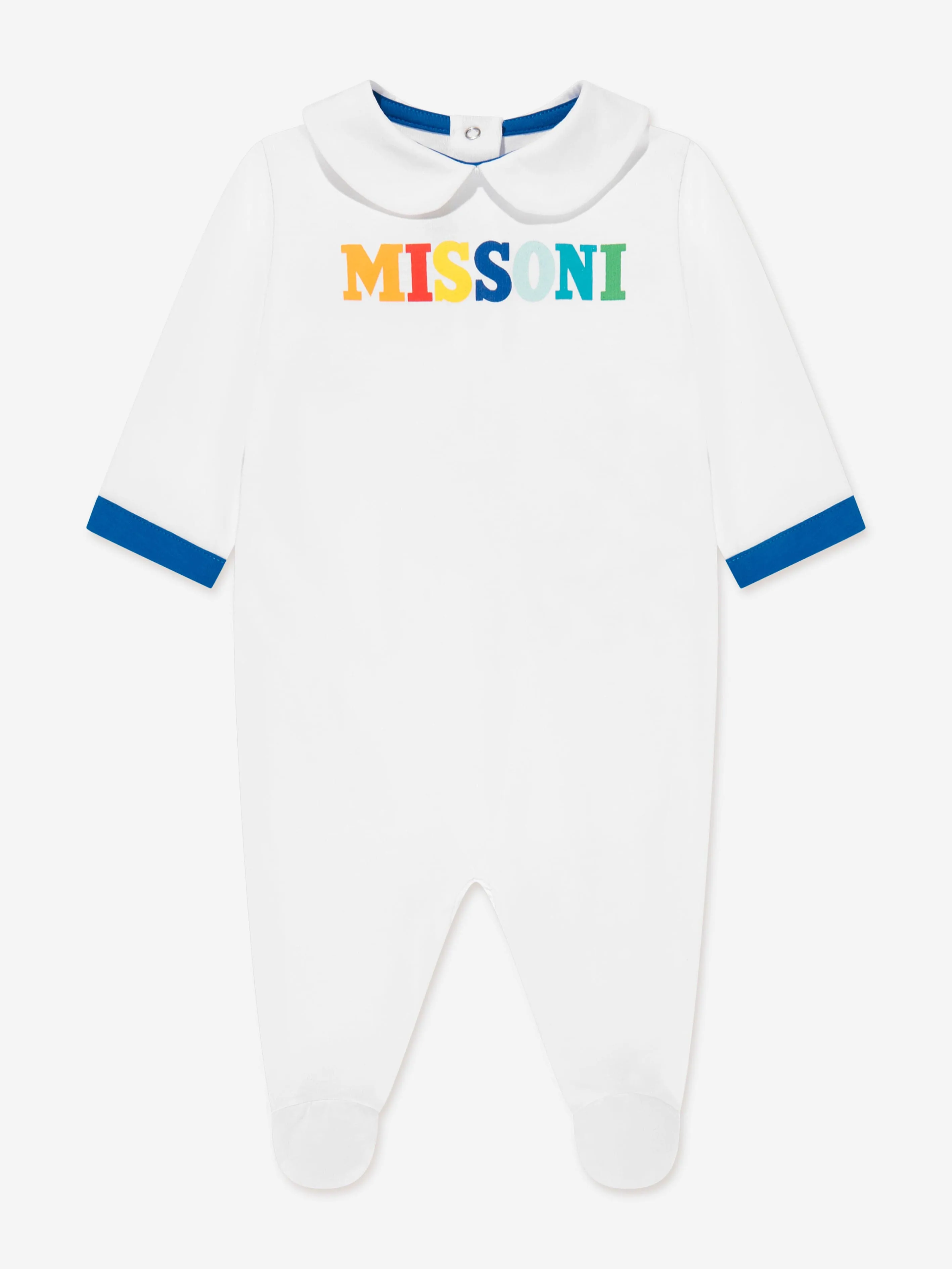 Baby Boys Logo Babygrow-Set in Weiß
