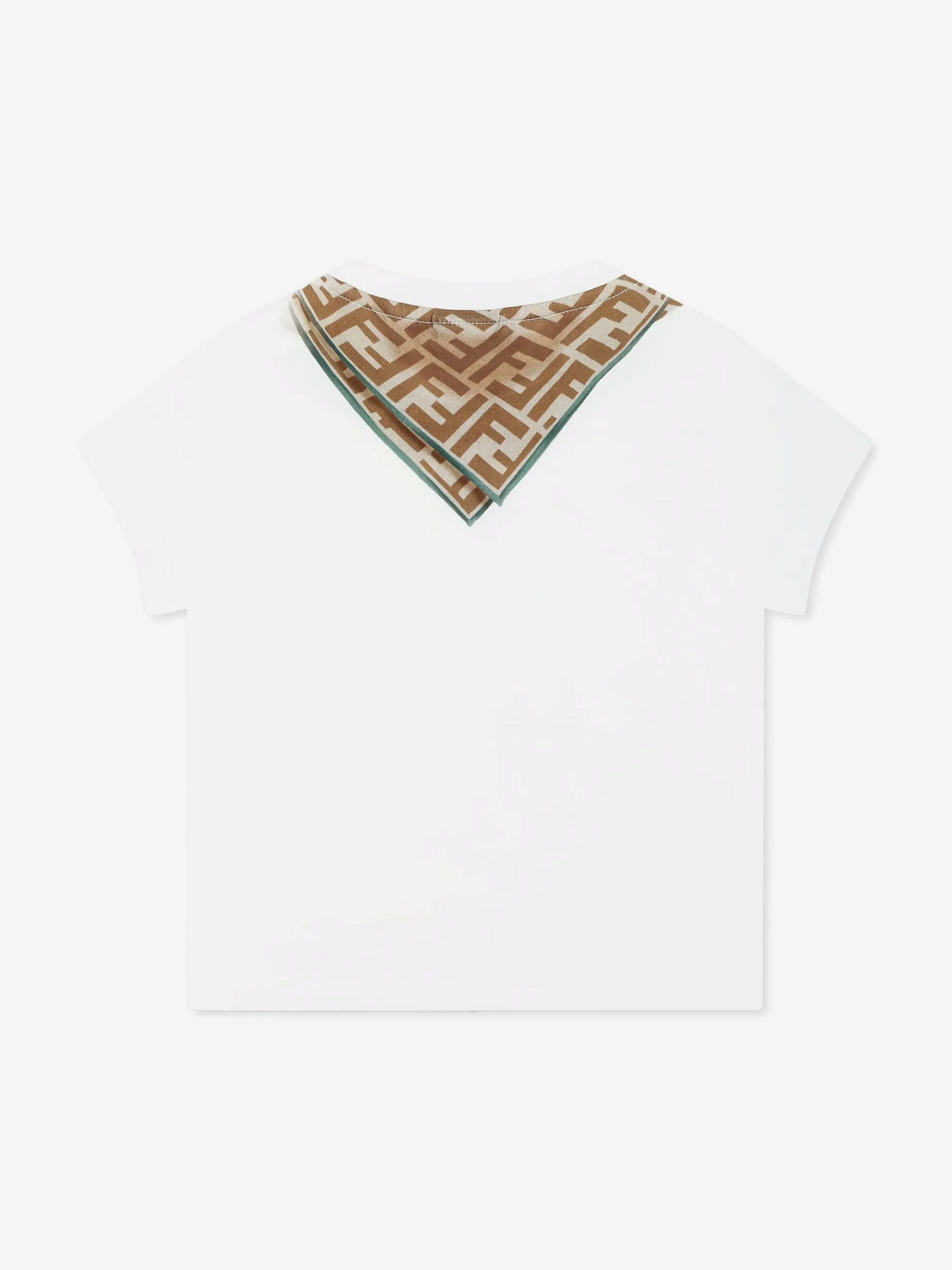 Baby Boys Schal-Druck T-Shirt in Weiß