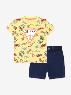 Kurzarm-Bodyset für Jungen in Gelb