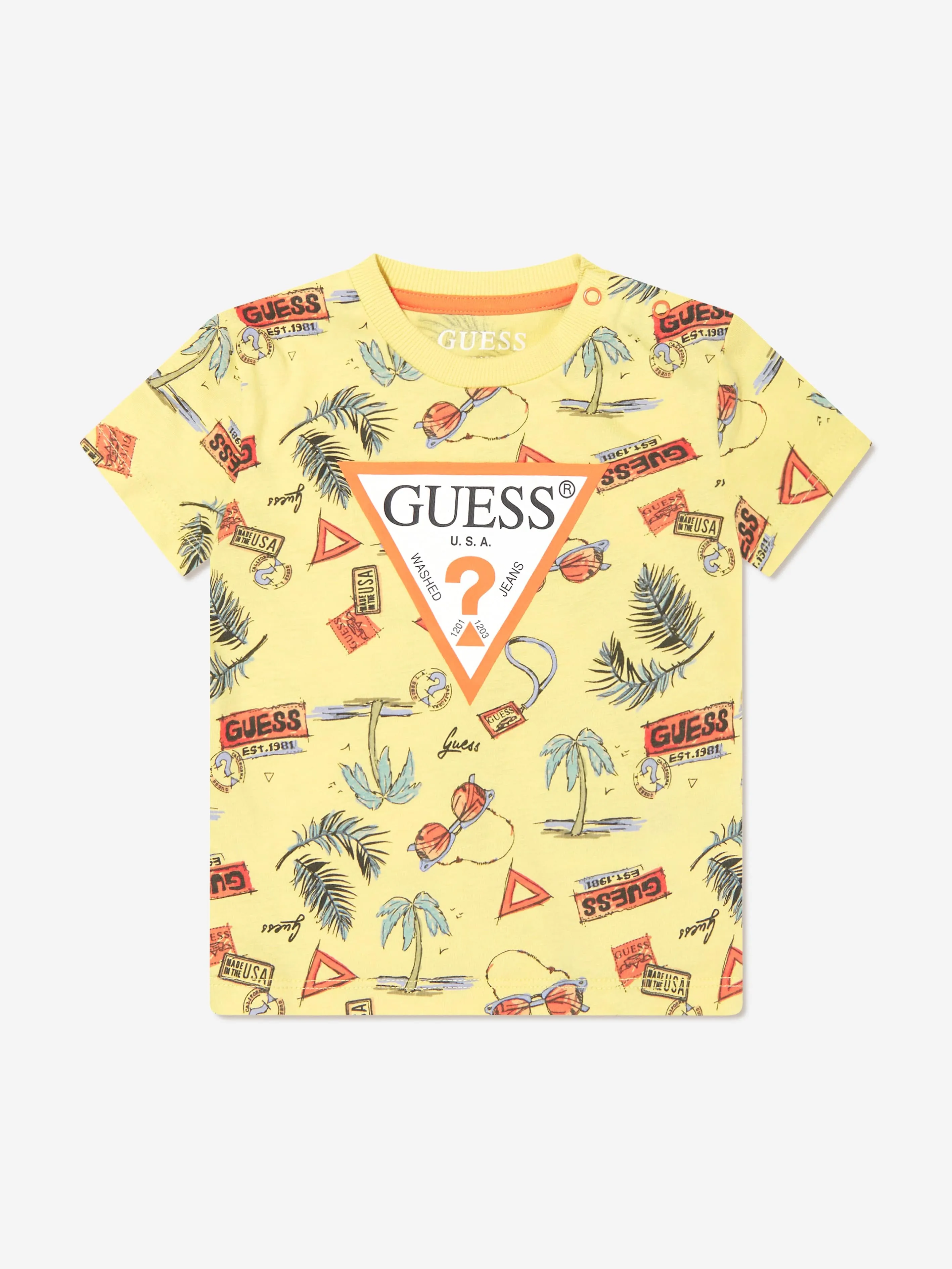Kurzarm-Bodyset für Jungen in Gelb