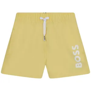 Gelbe Badeshorts mit Logo für Jungen