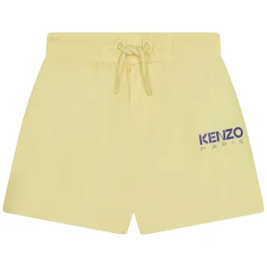 Gelbe Badeshorts mit Logo für Jungen