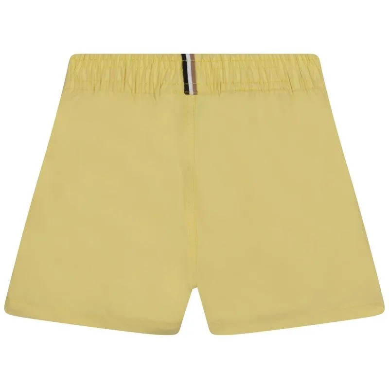 Gelbe Badeshorts mit Logo für Jungen