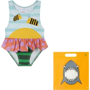 Badeanzug für Mädchen mit Bienen-Print