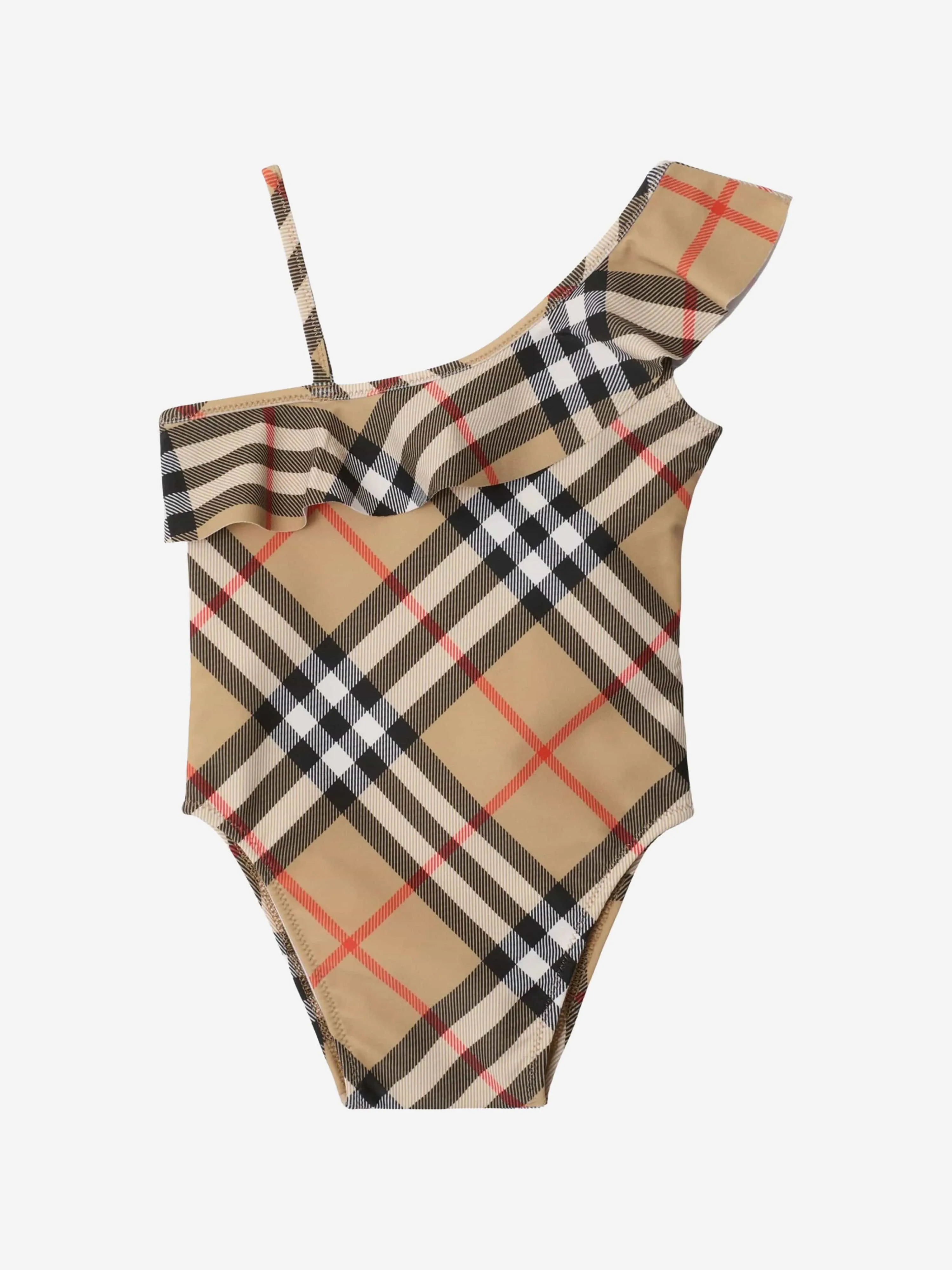 Baby Girls Check Mini Farn Badeanzug in Beige