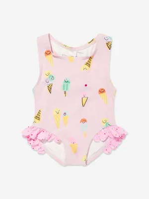 Baby Mädchen Eiscreme Badeanzug in Rosa