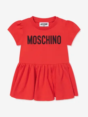 Rotes Logo-Skaterkleid für Babygirls