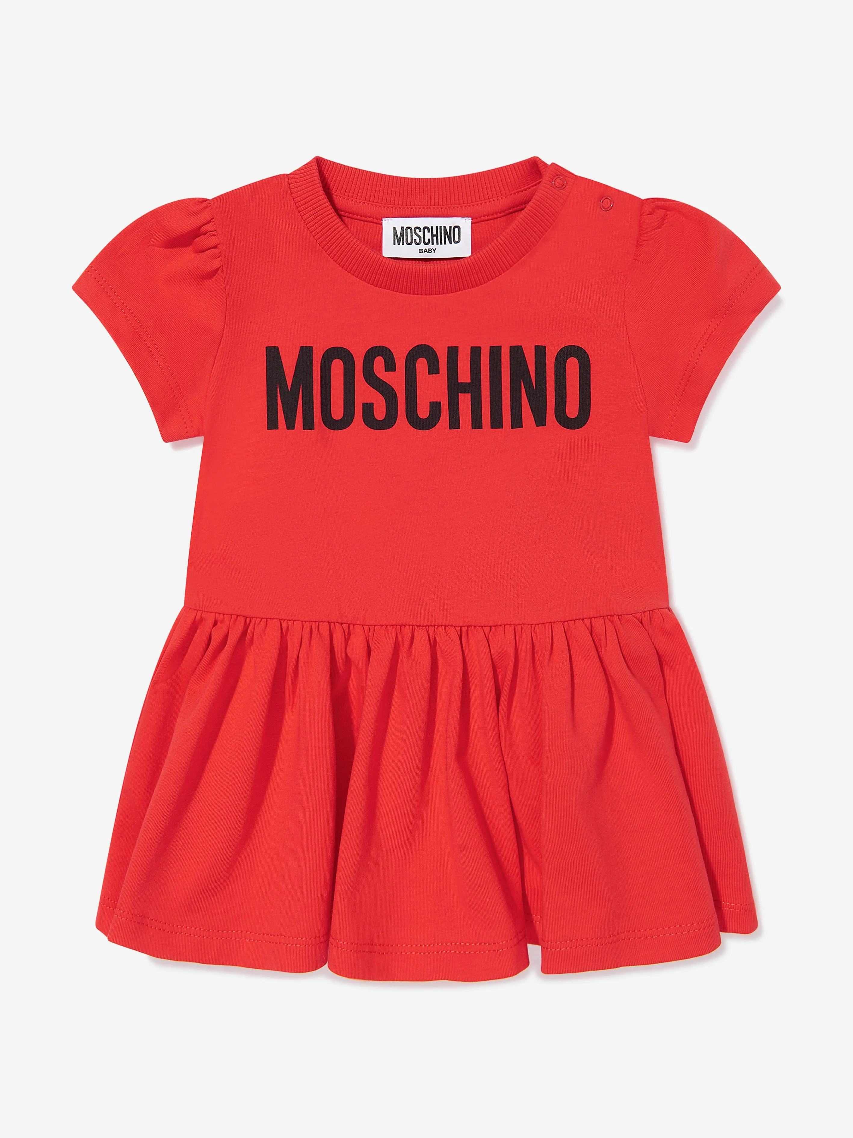 Rotes Logo-Skaterkleid für Babygirls
