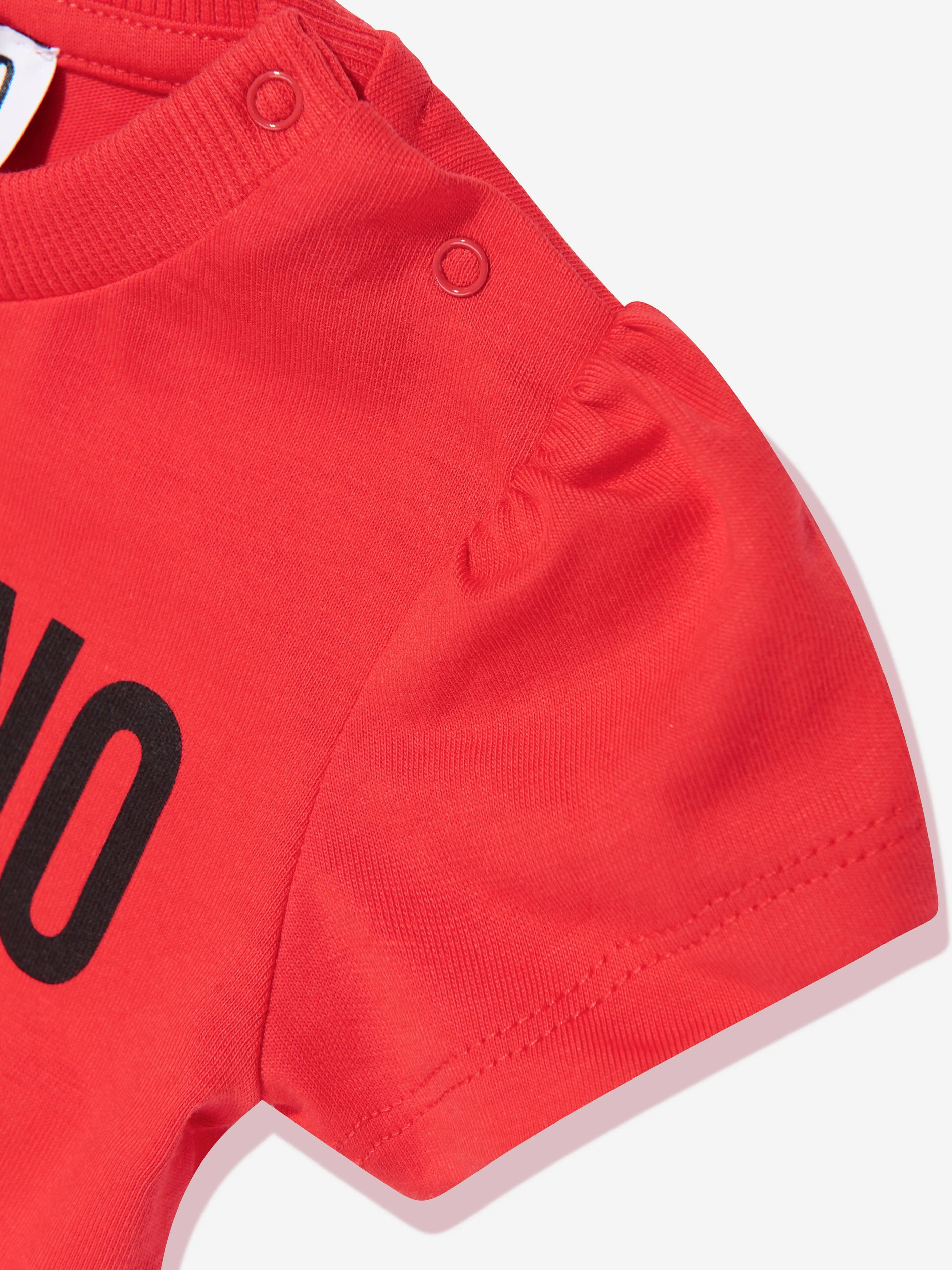Rotes Logo-Skaterkleid für Babygirls