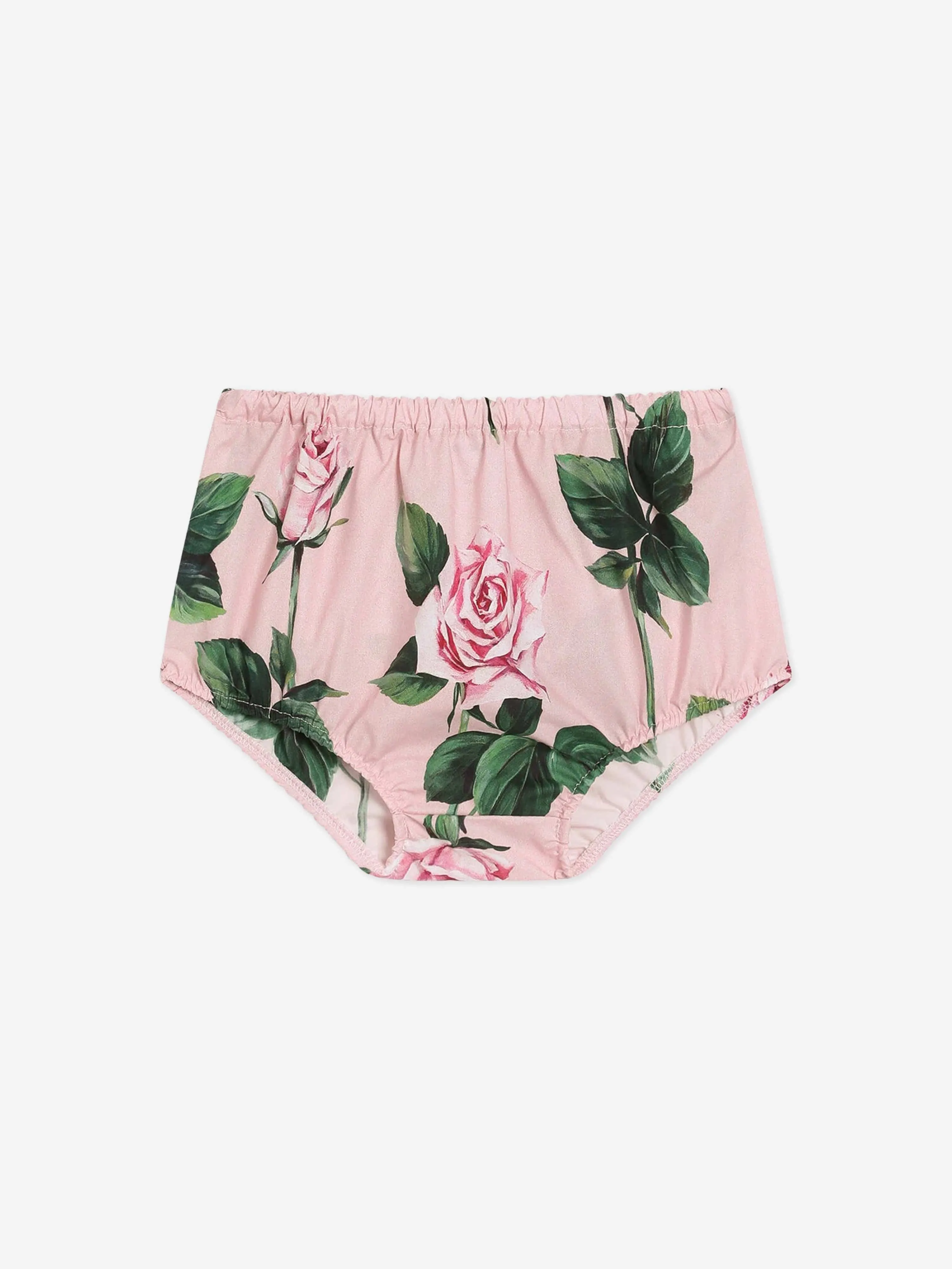 Rosa Kleid mit Rosenprint für Babygirls
