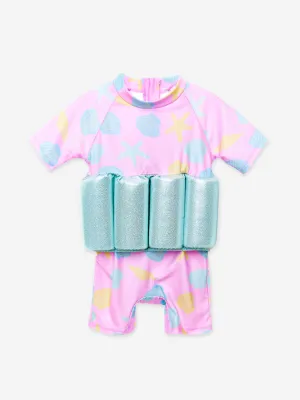 Baby-Mädchen Muschel-Schwimmanzug in Rosa (UPF50 )