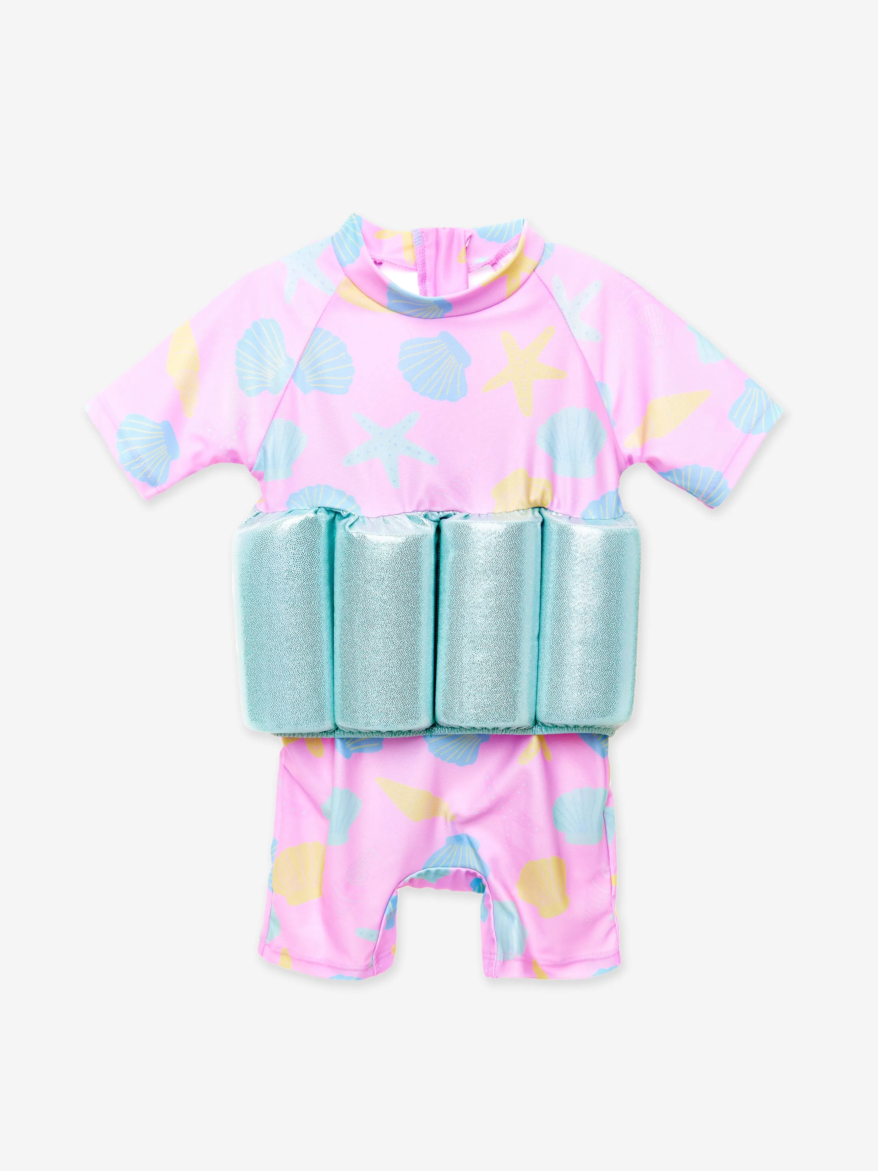 Baby-Mädchen Muschel-Schwimmanzug in Rosa (UPF50 )