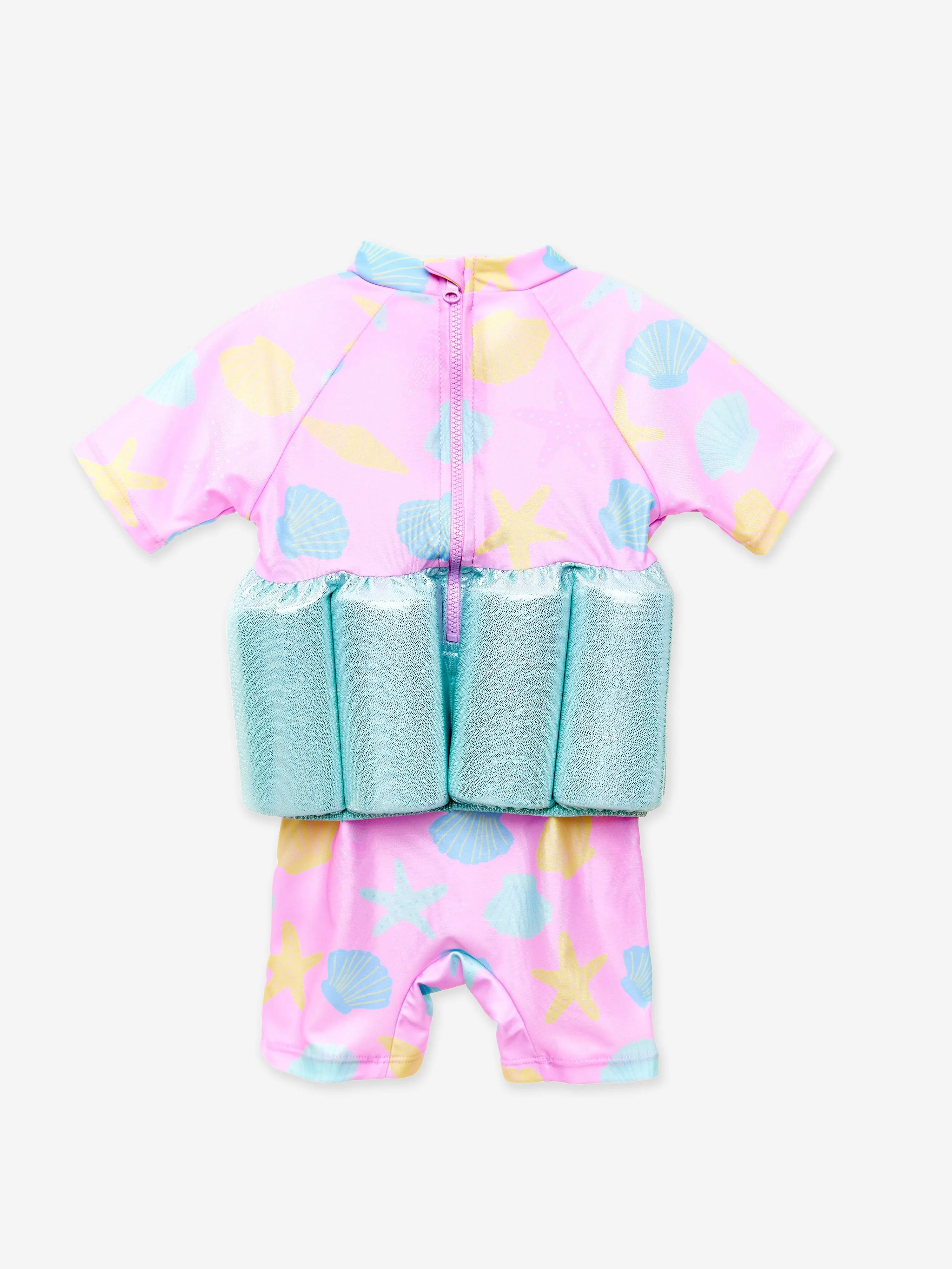 Baby-Mädchen Muschel-Schwimmanzug in Rosa (UPF50 )