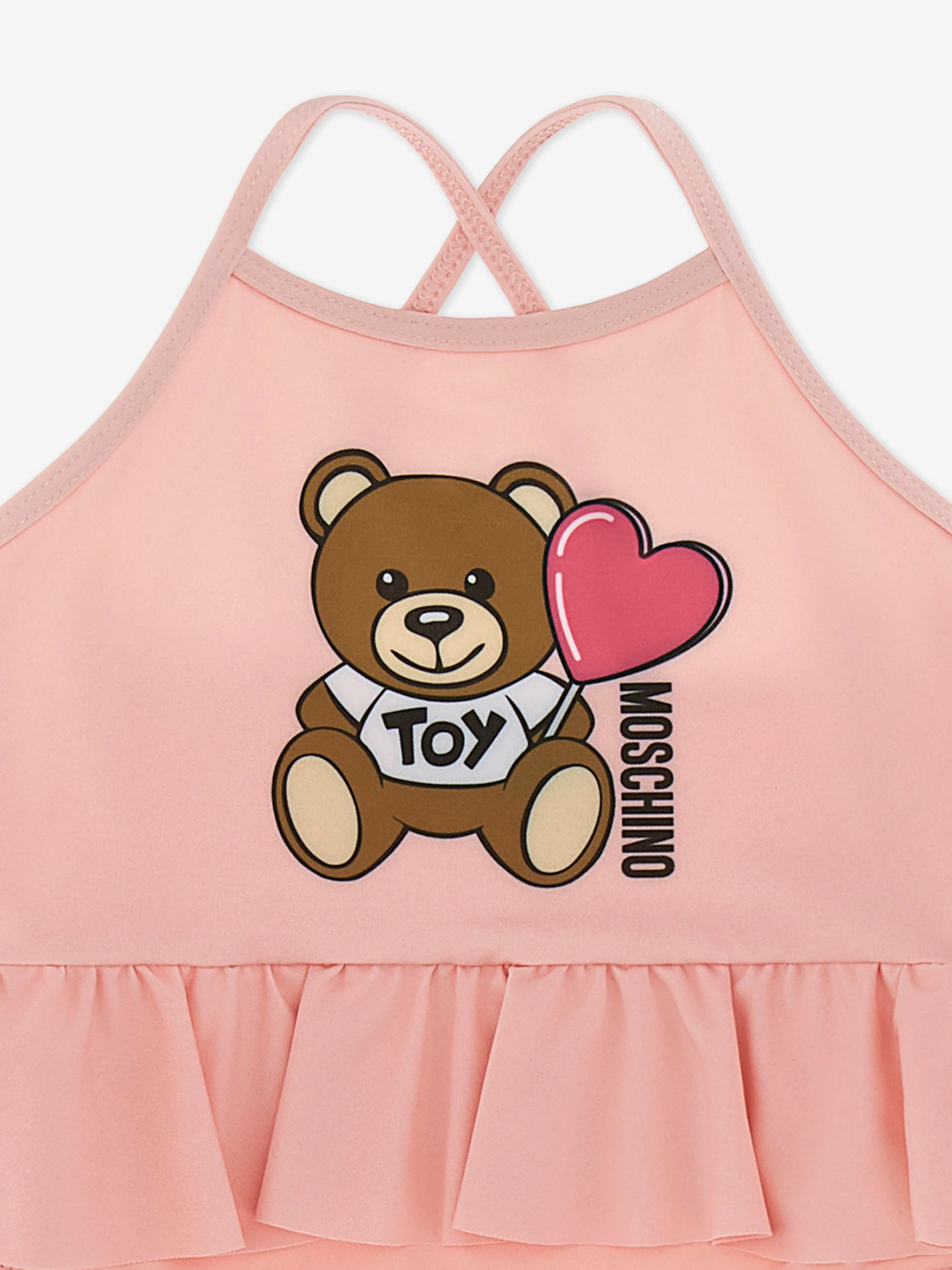 Rosa Badeanzug mit Teddybär-Motiv für Babygirls