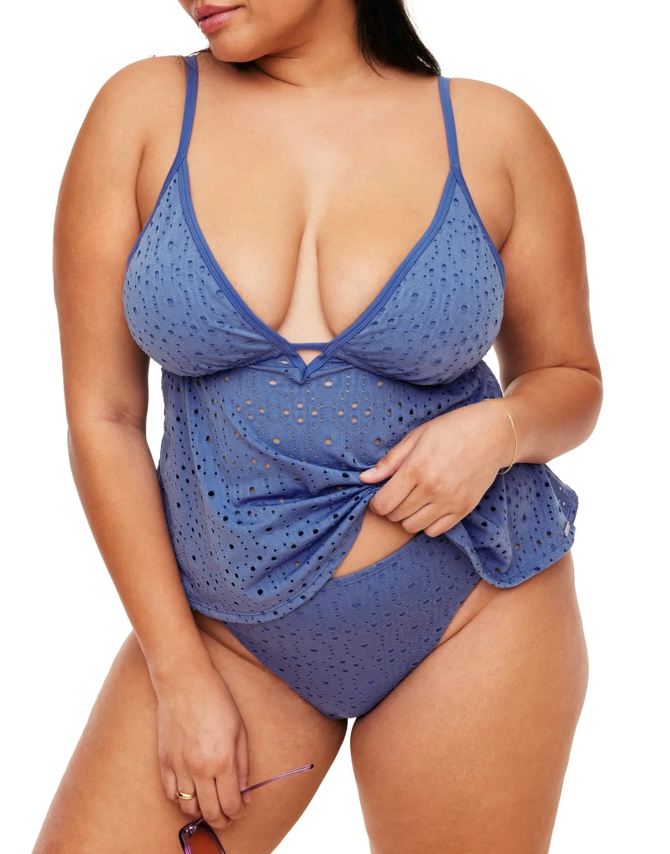 Bailee Damen Plus-Size Badeanzug Tankini-Oberteil