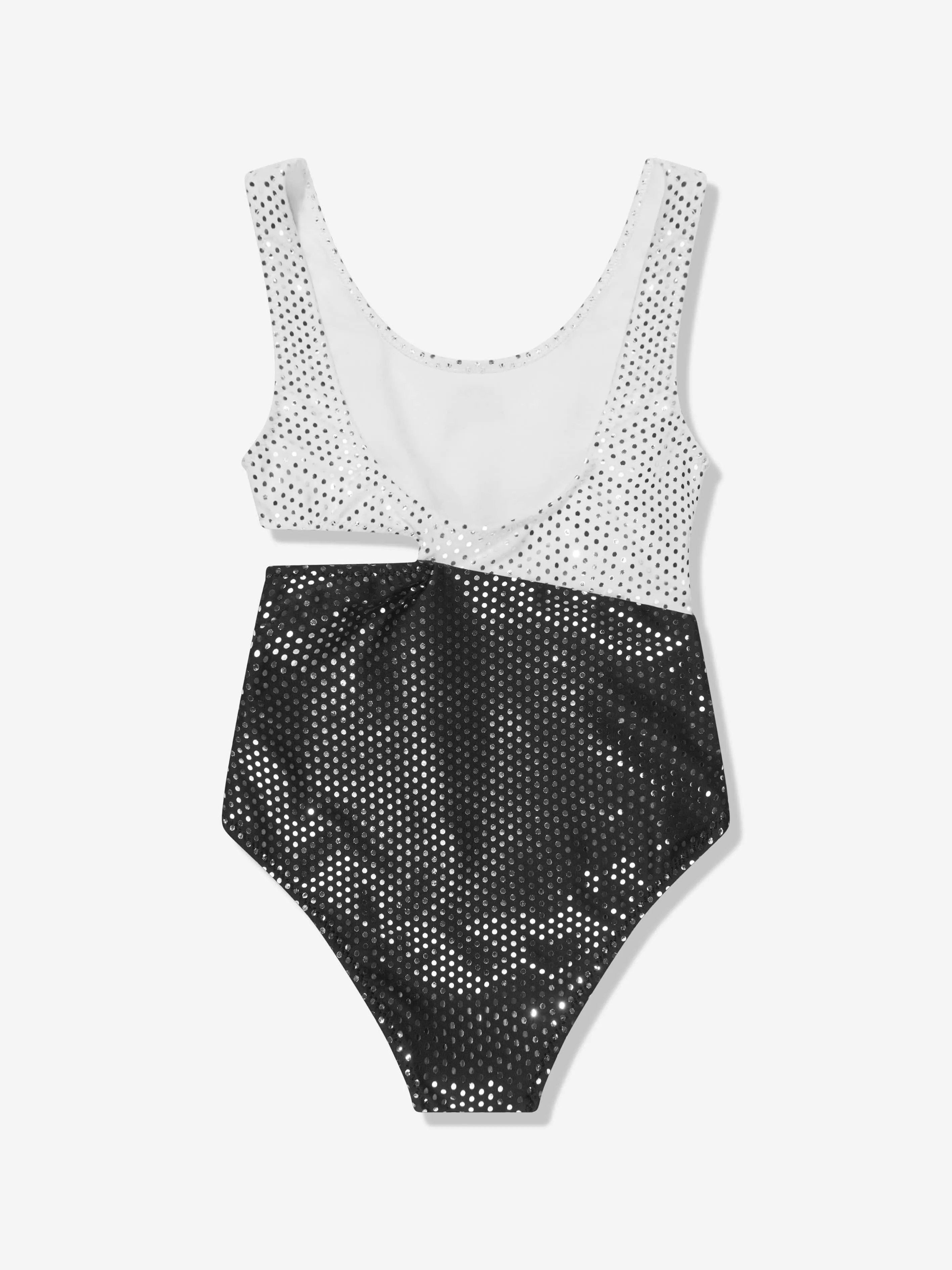 Balmain Mädchen Logo Badeanzug in Weiß
