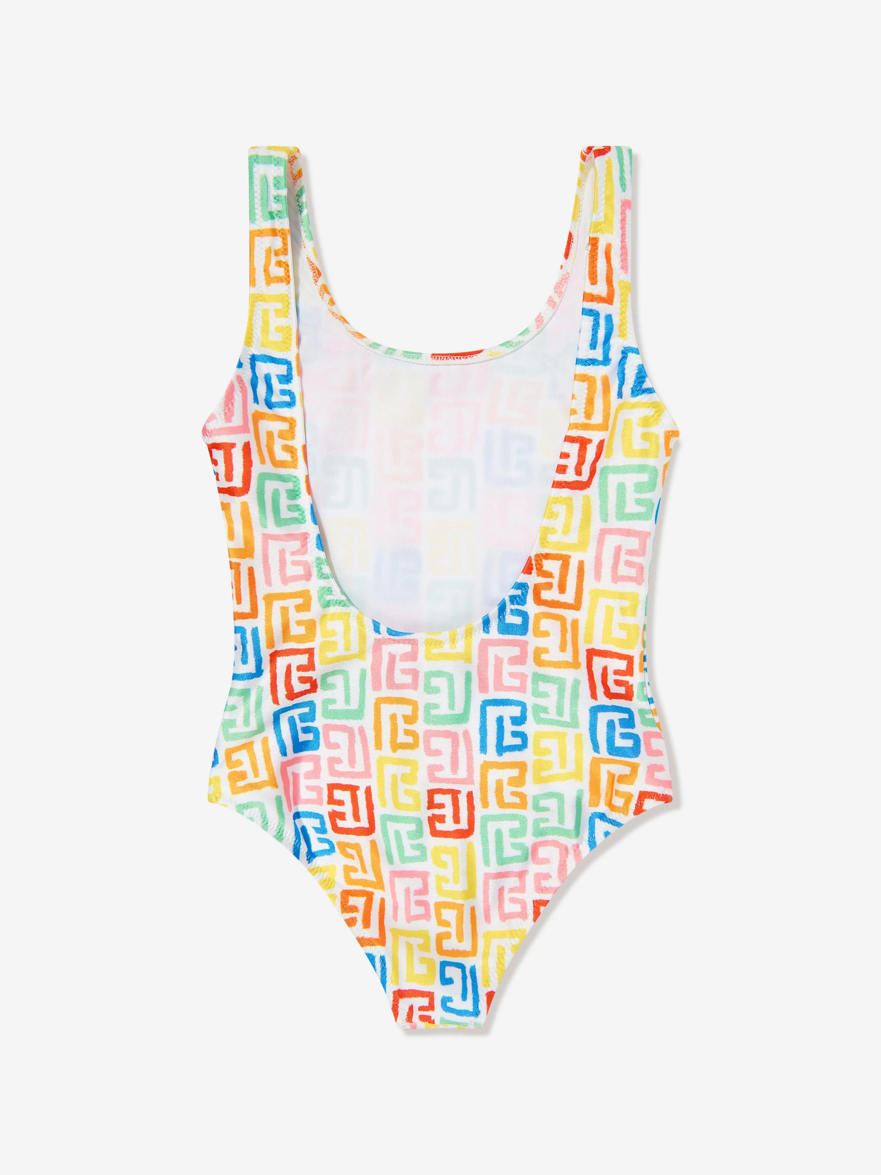 Balmain Mädchen Monogramm Badeanzug in Mehrfarben