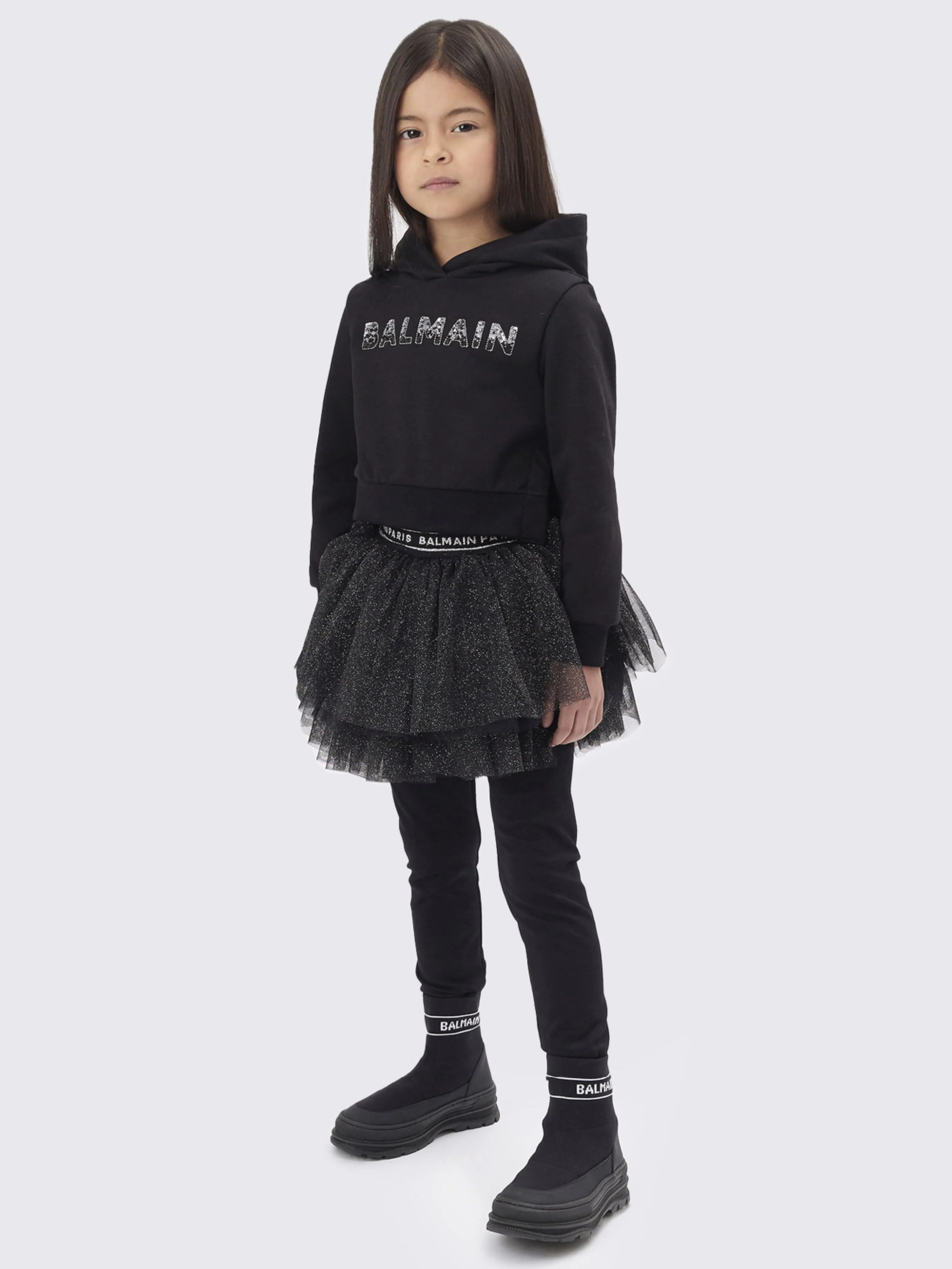 Balmain Mädchen Tutu Leggings in Schwarz