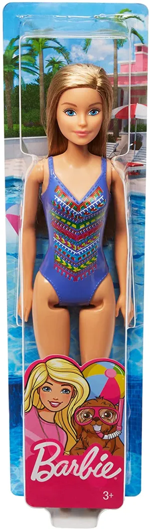 Barbie Puppe Barbie FJD97 Strandpuppe, Mehrfarbig