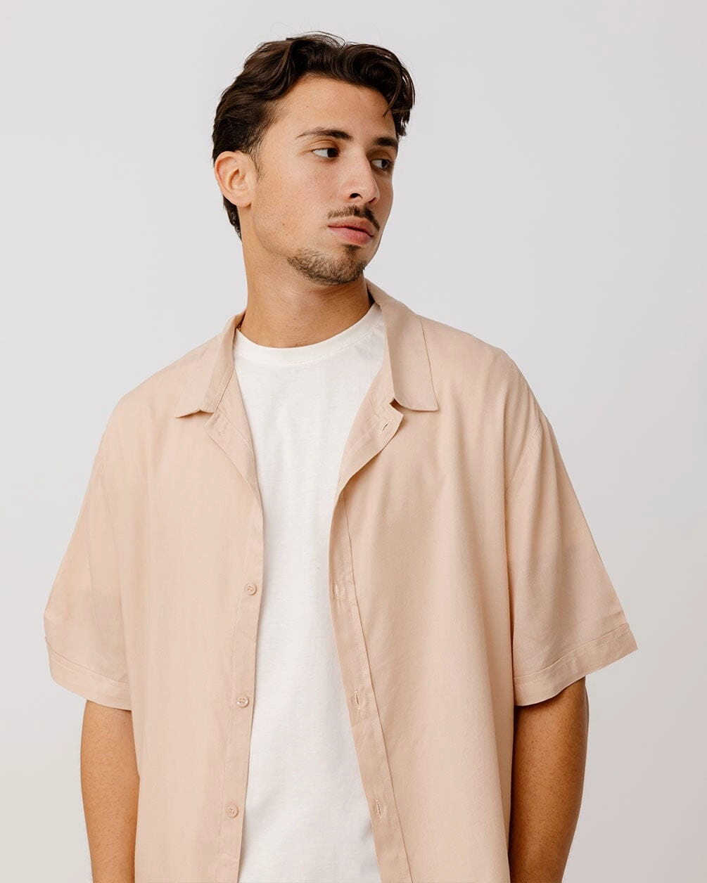 Beige Short Sleeve Shirt
