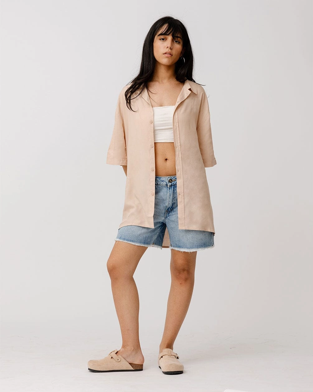 Beige Short Sleeve Shirt