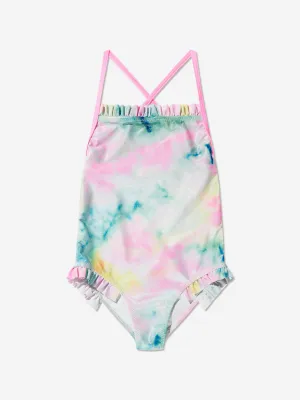 Billieblush Mädchen Wassermalfarben Badeanzug in Mehrfarben