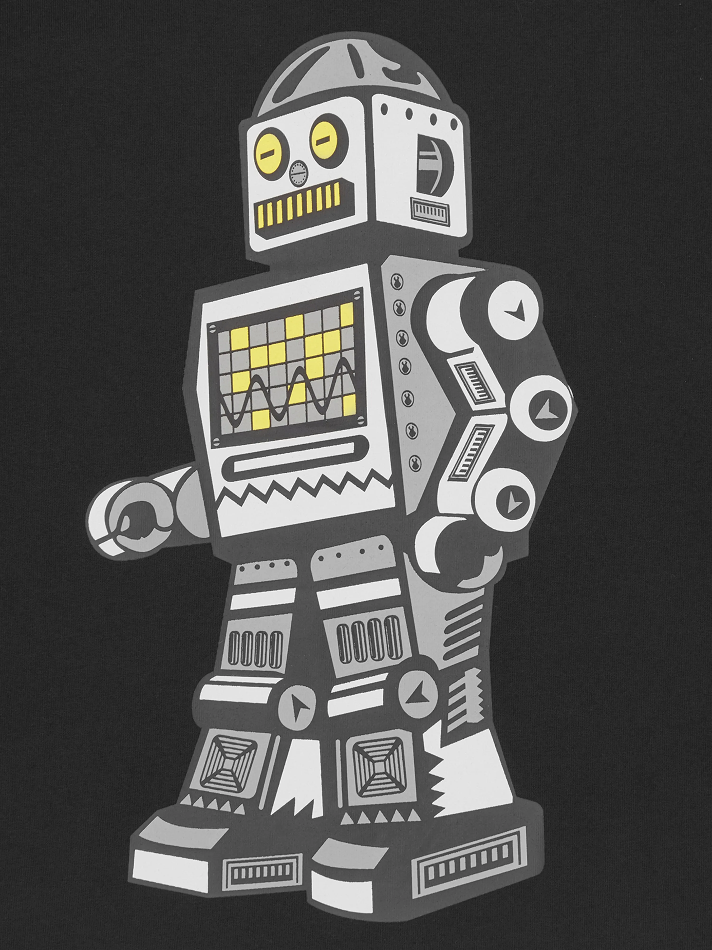 Billionaire Boys Club Kids Gehender Roboter Langarm T-Shirt in Schwarz