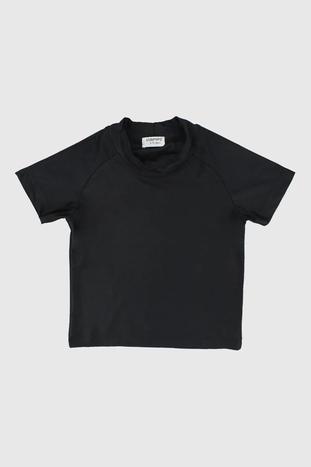 Schwarzes kurzärmeliges Rashguard-Shirt