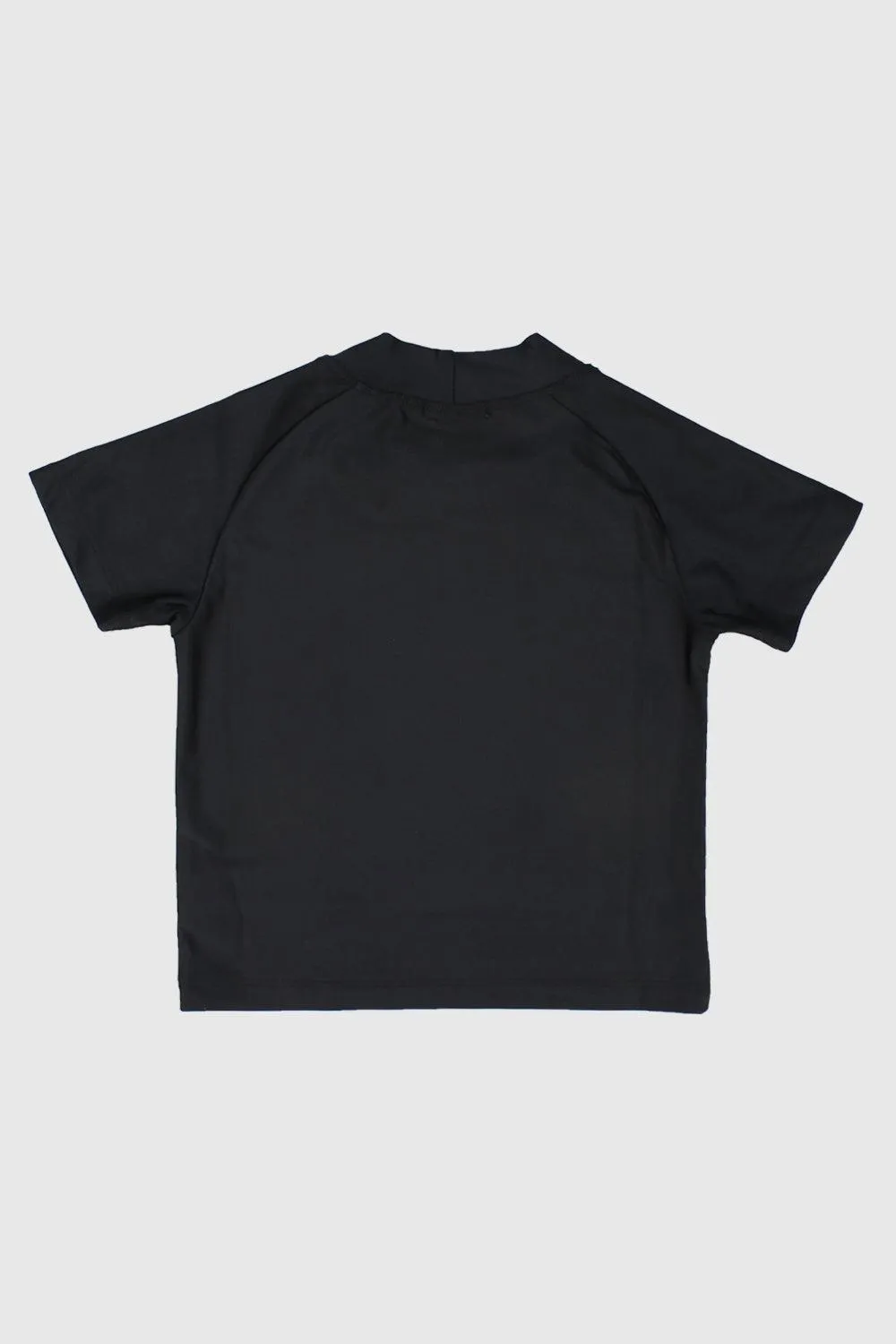 Schwarzes kurzärmeliges Rashguard-Shirt