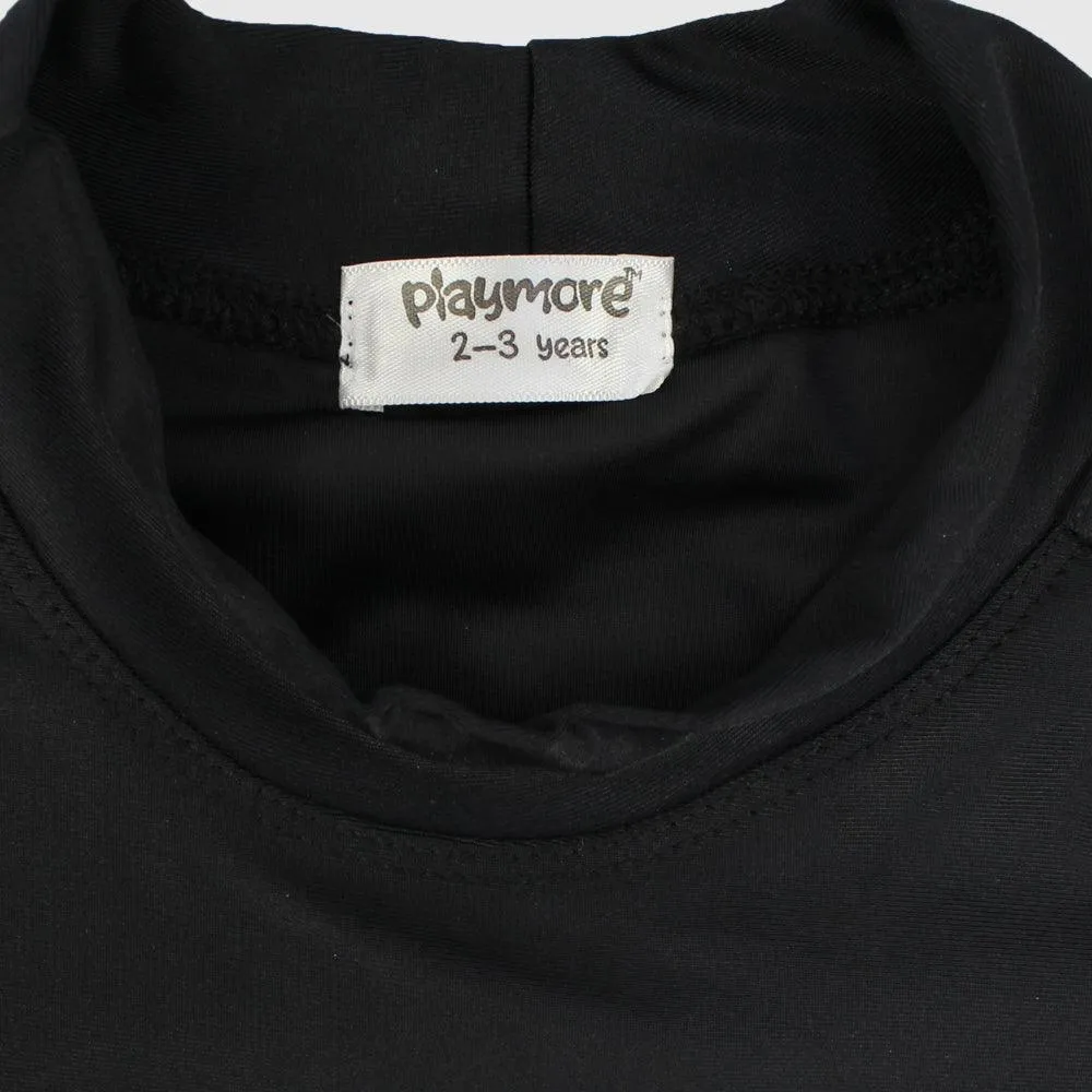 Schwarzes kurzärmeliges Rashguard-Shirt
