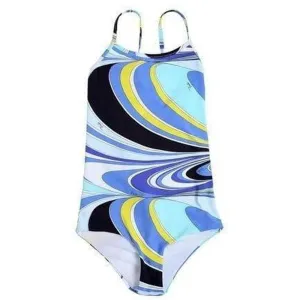 Blaues Badeoutfit