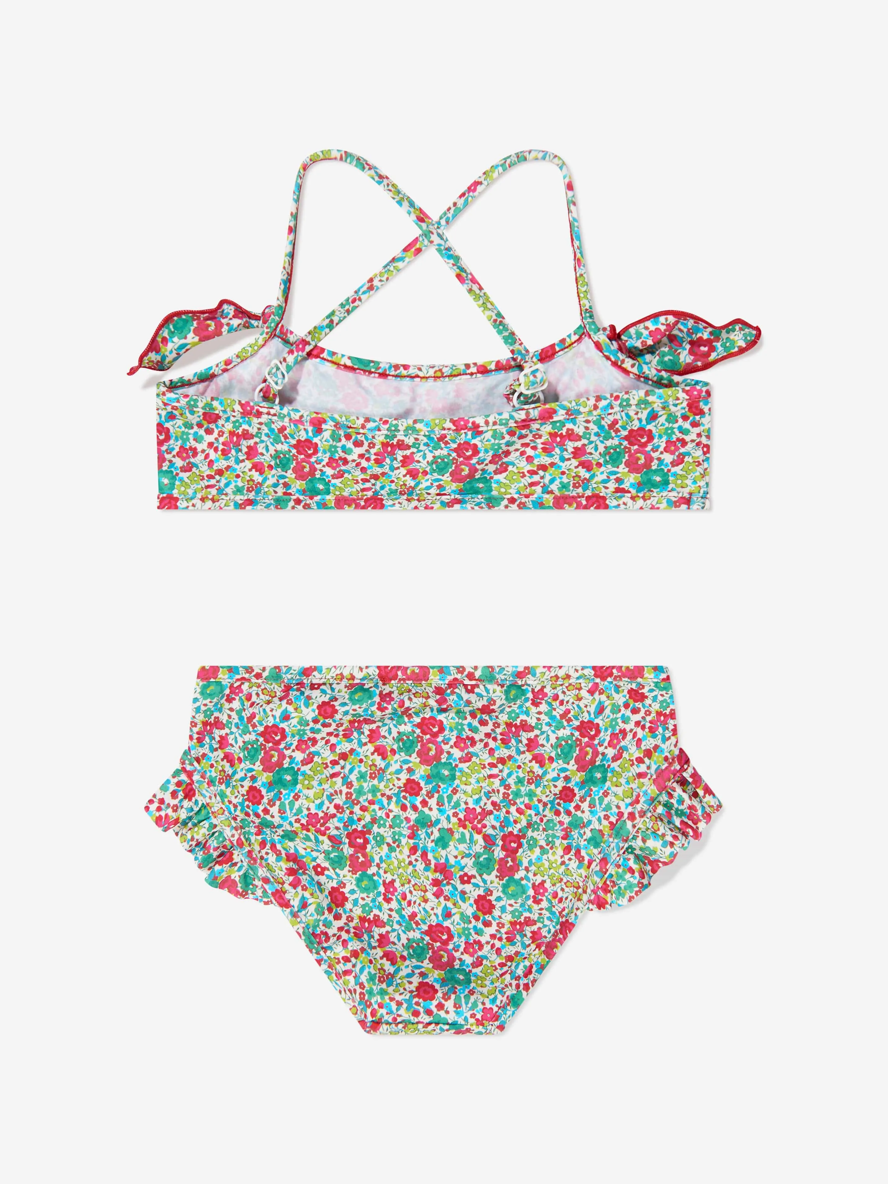Bonpoint Mädchen Blumen-Abigael Bikini in Minzgrün