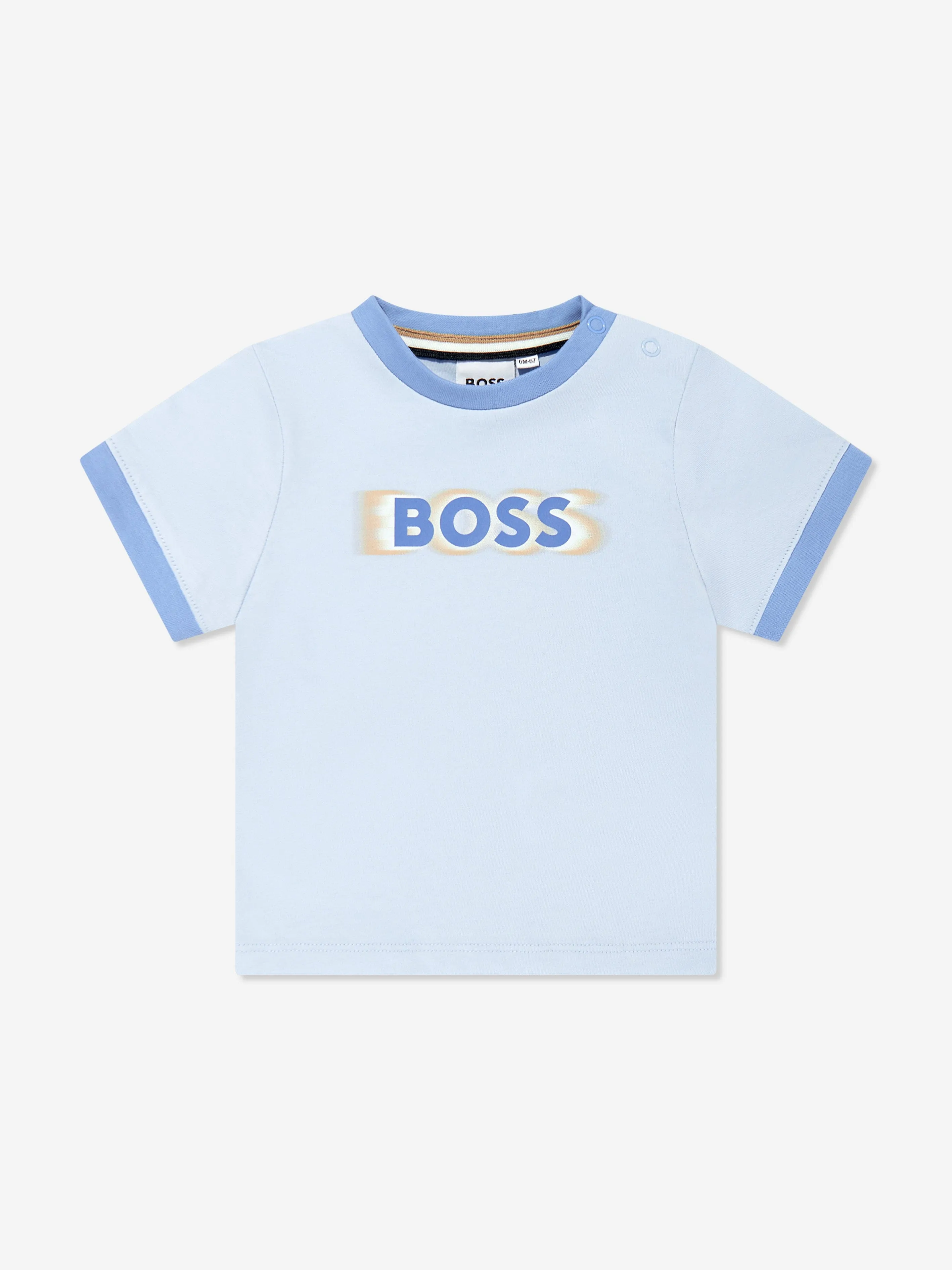 BOSS Baby Boys Logo Print T-Shirt in Marineblau