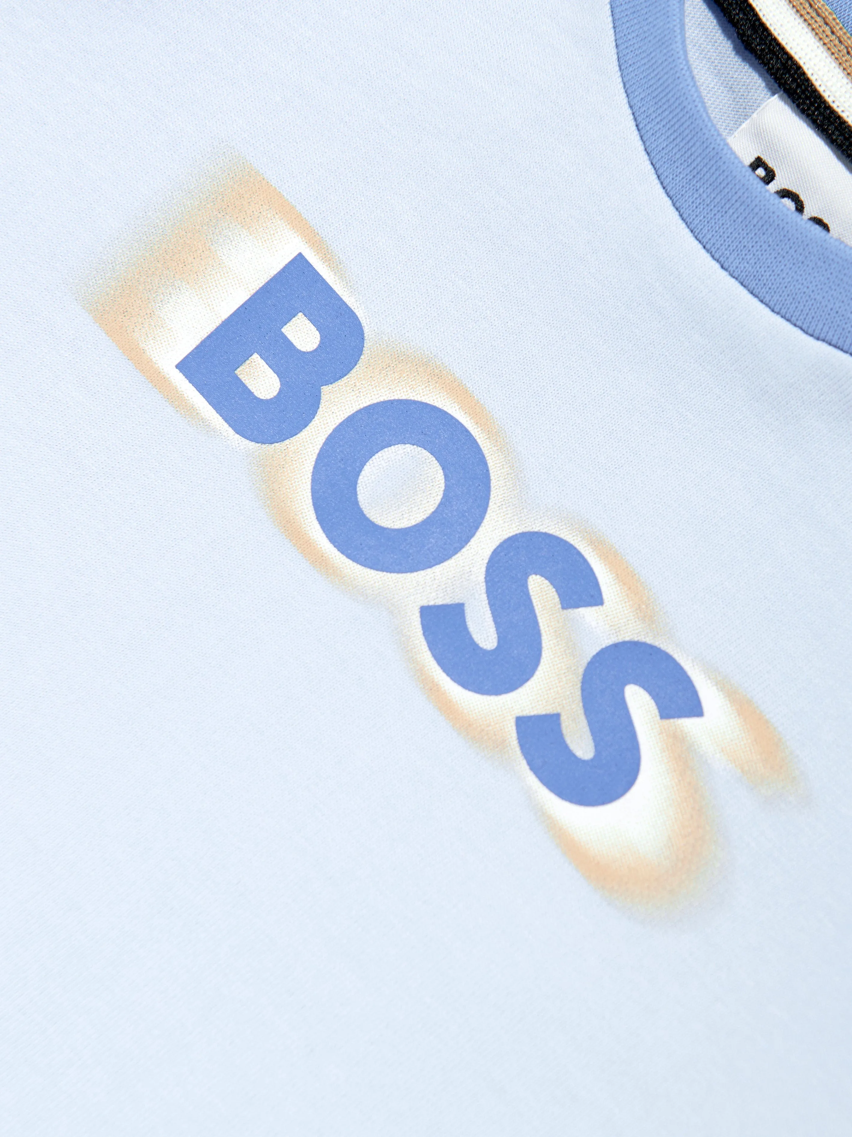 BOSS Baby Boys Logo Print T-Shirt in Marineblau