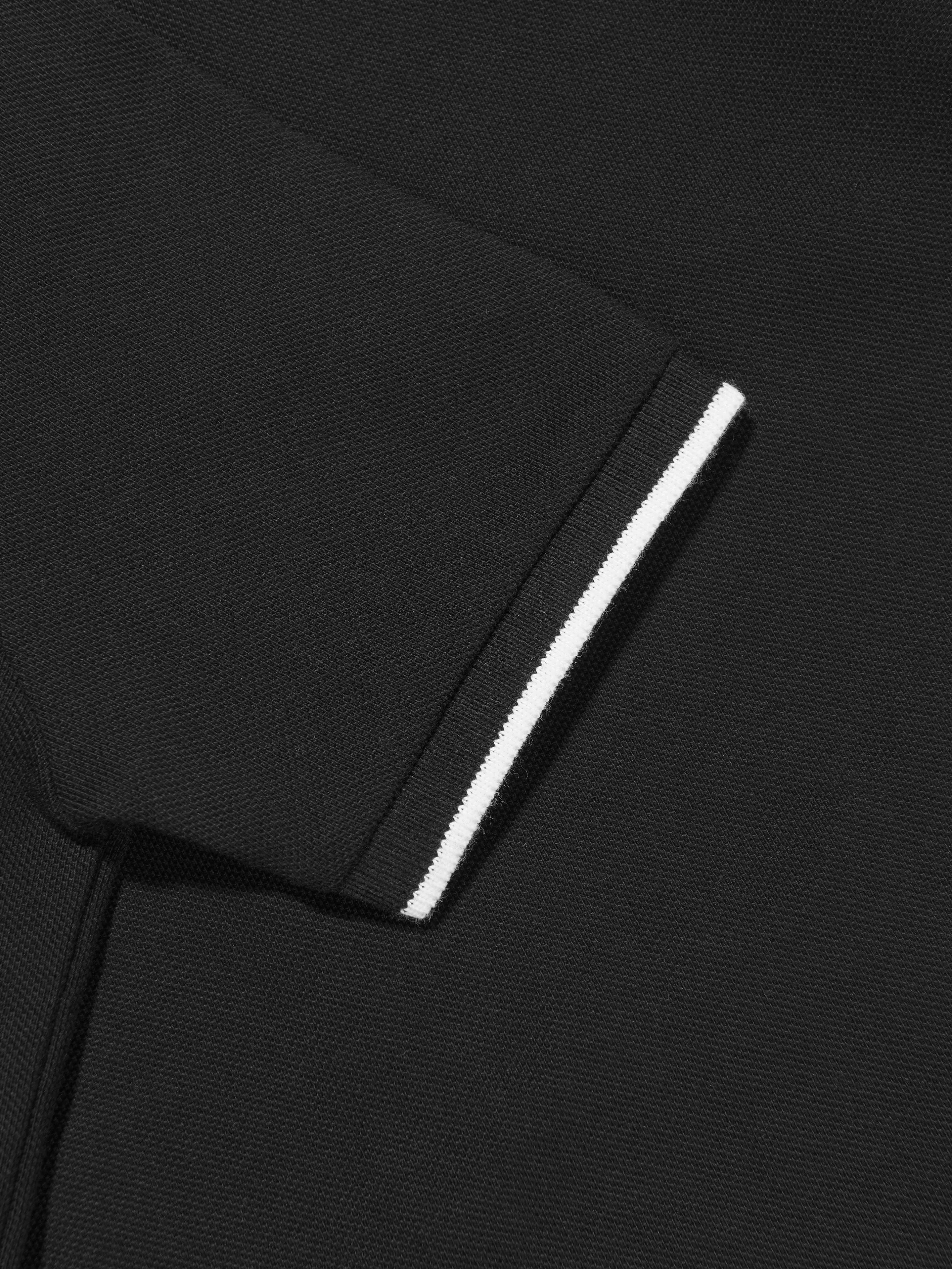 BOSS Boys Logo Polo-Shirt in Schwarz