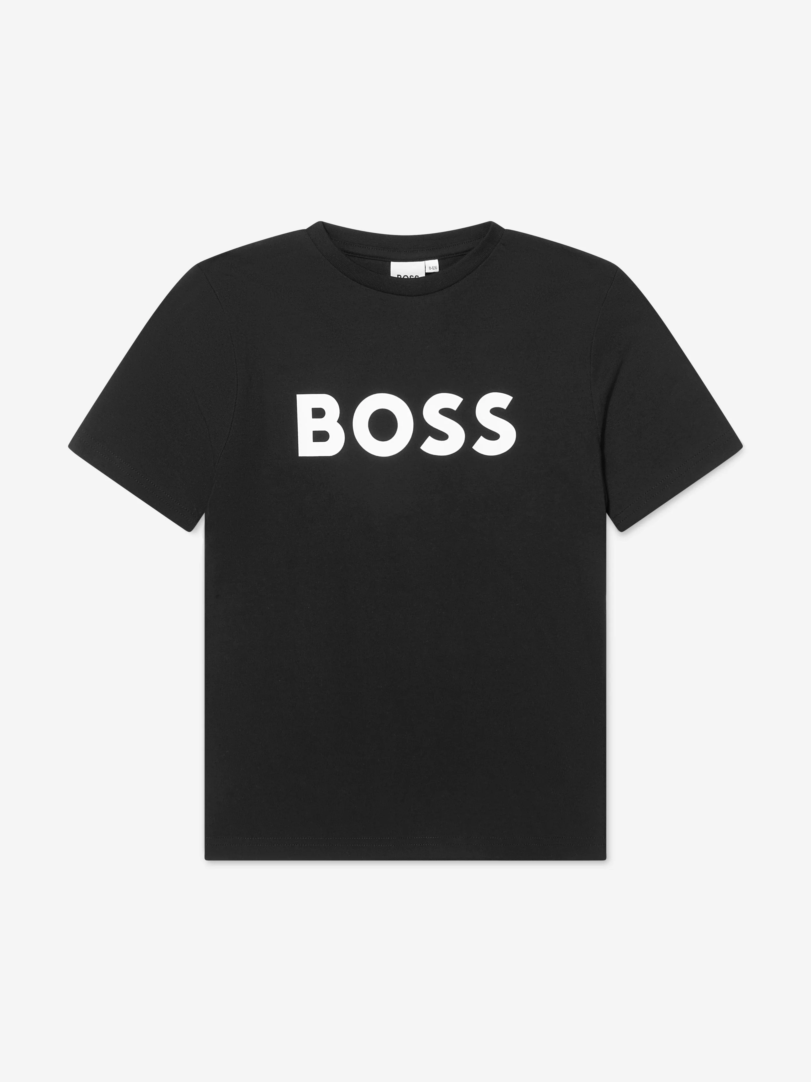 BOSS Boys Logo T-Shirt in Schwarz