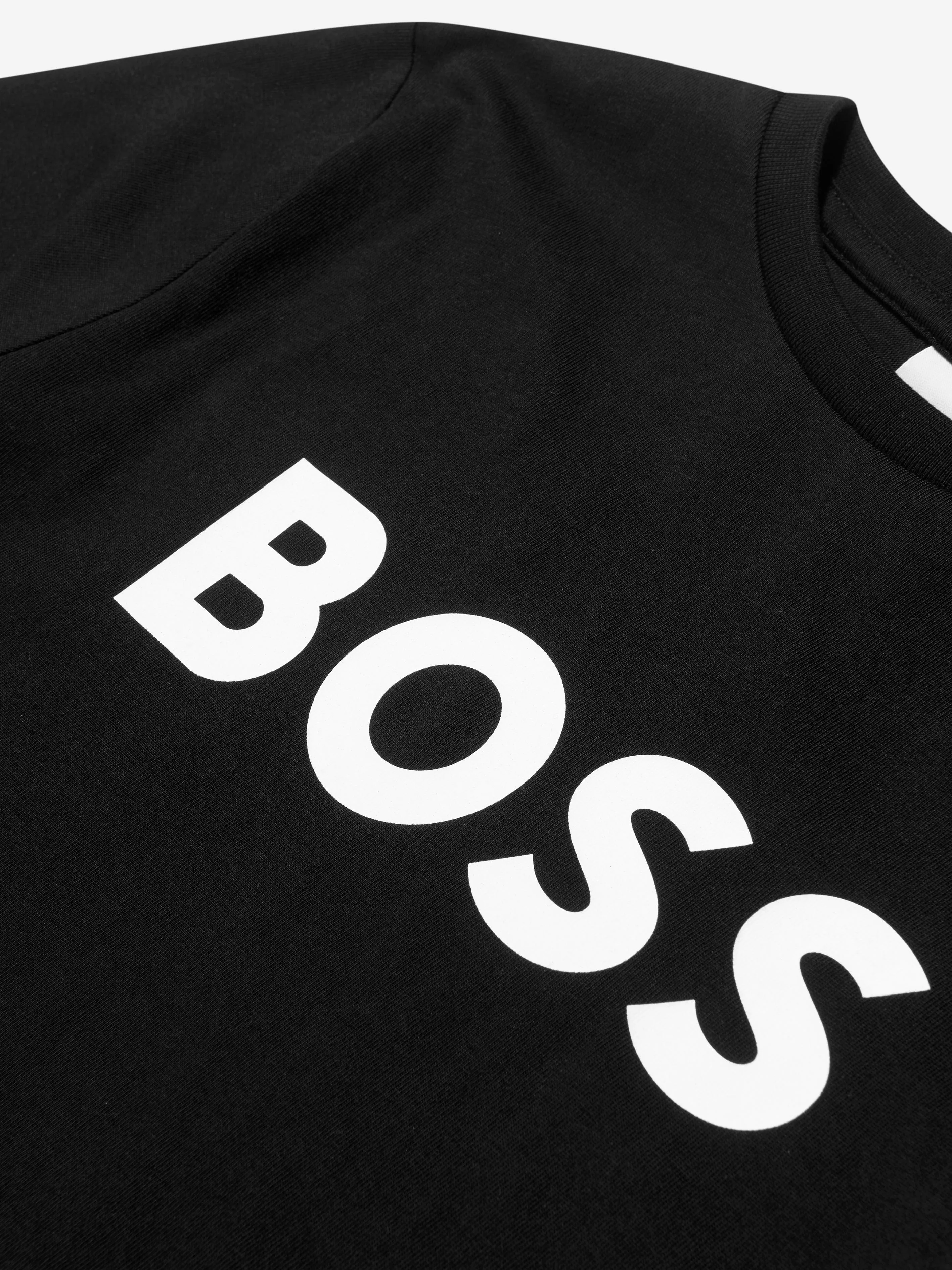 BOSS Boys Logo T-Shirt in Schwarz