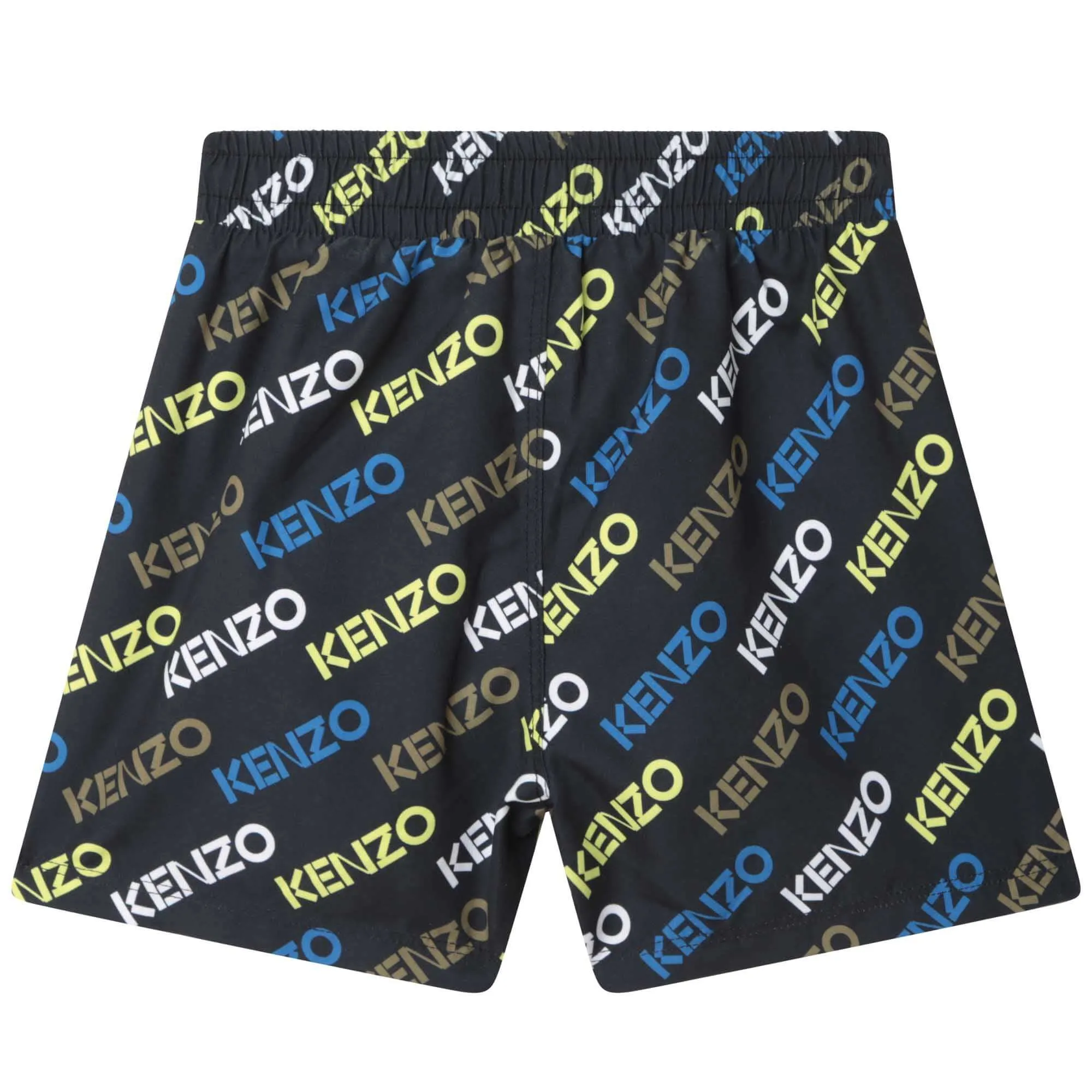 Jungen Schwarze Logo Badeshorts