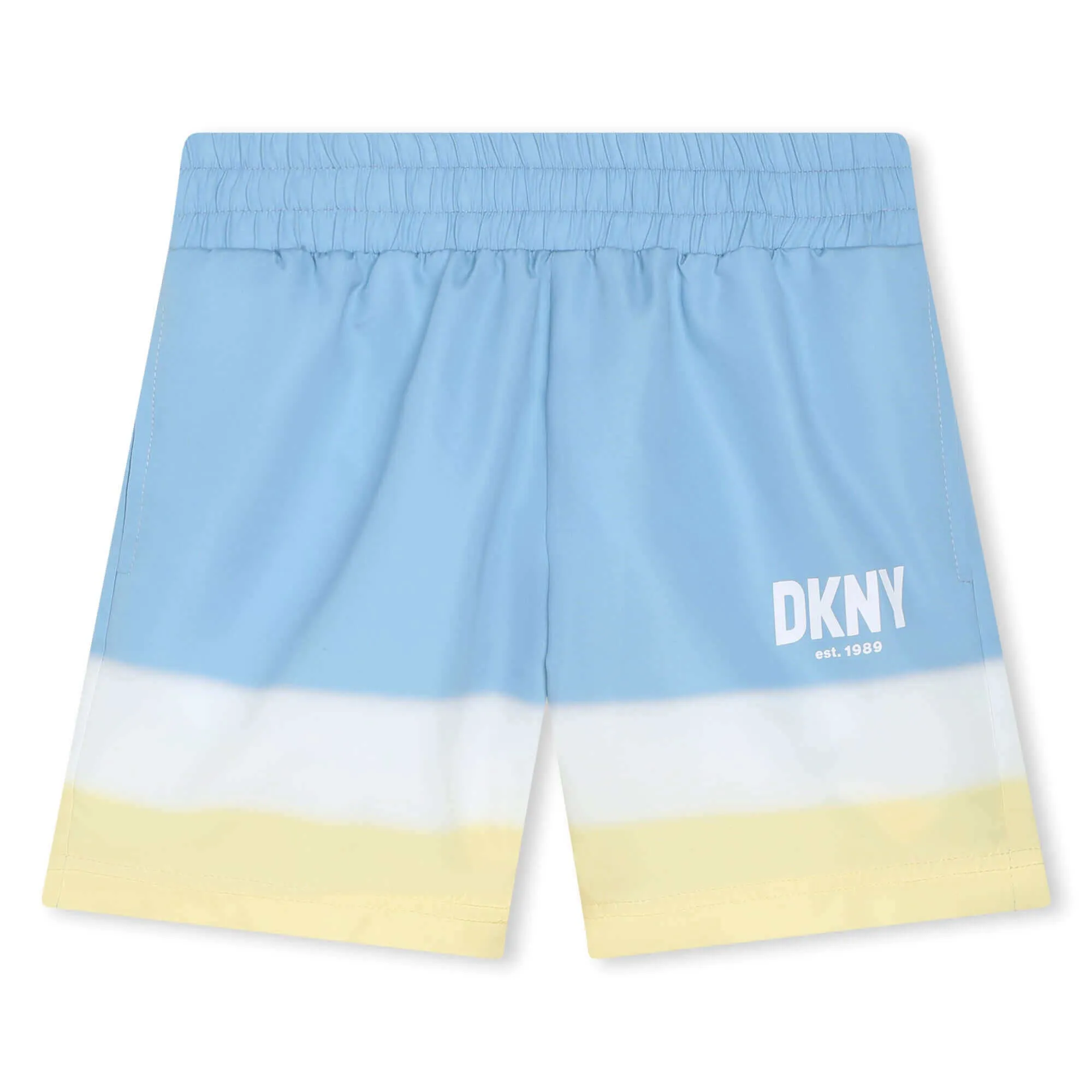Jungen Badehorts in Blau & Zitronenblock-Optik