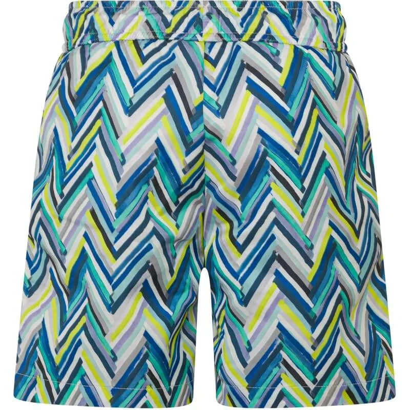 Jungen Badehorts in Blau & Gelb mit Zickzack-Muster